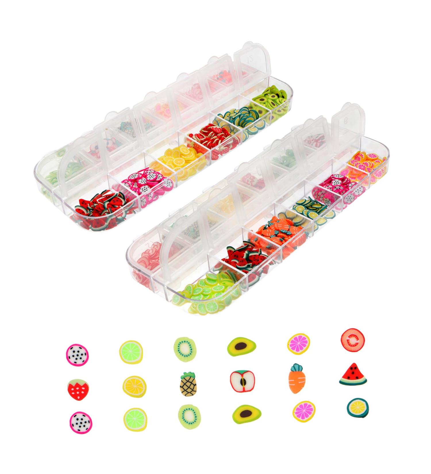 FRCOLOR 6 Boxes 12 Flower Nail Art Slices Polymer Clay Lemon Decor Fruit Slice Nails Fruit Nail Decorations Nail Clay Sequins Clay Slices Scrapbooking Stickers Watermelon Crystal Mud 3d - Buy Online on GoSupps.com