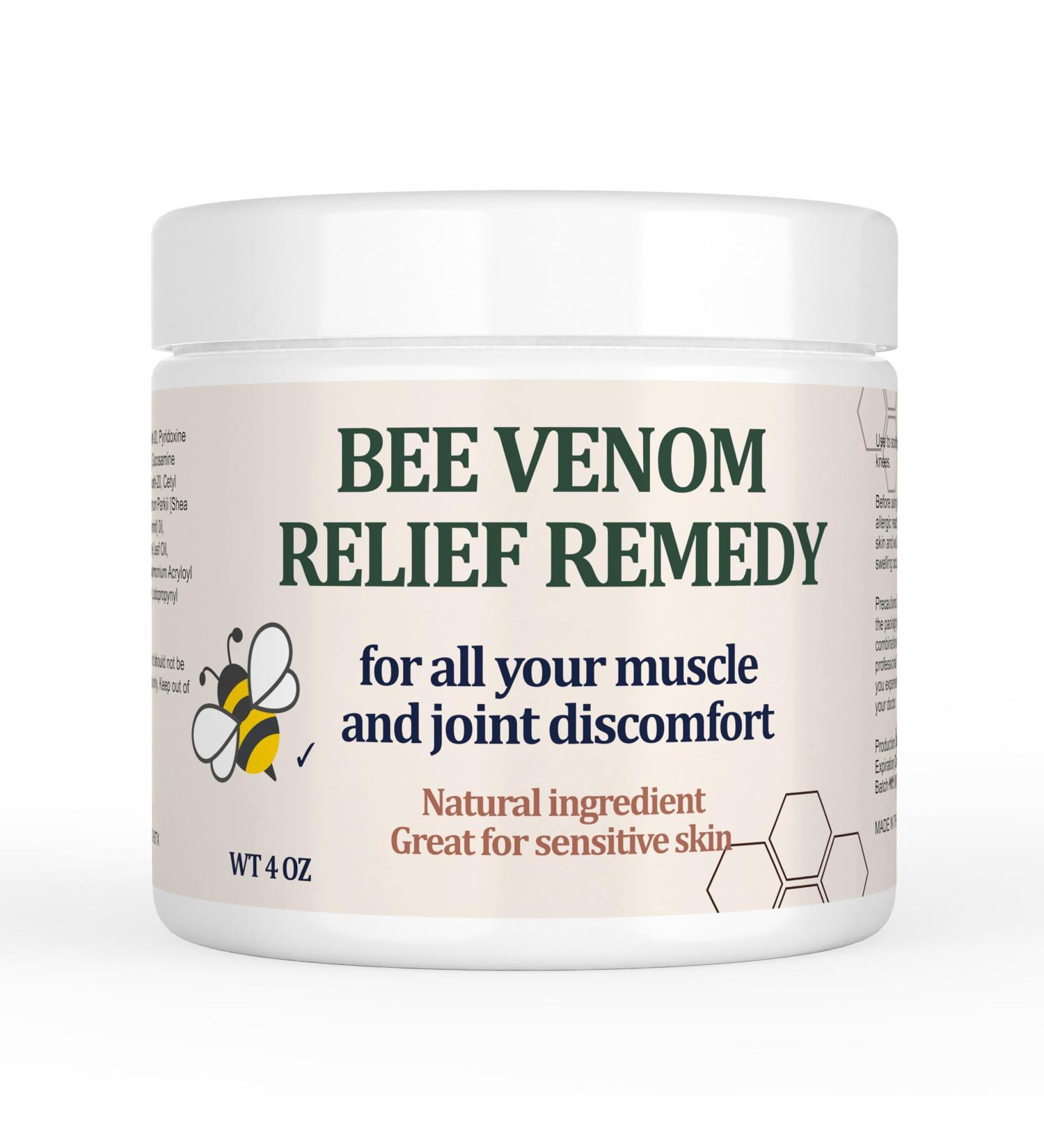 Organic Bee Venom Muscle & Joint Cream | Extra Effective Pain Relief for Neck Hands Feet & More | Arnica & Vitamin B6 | International Shipping - Buy Online on GoSupps.com