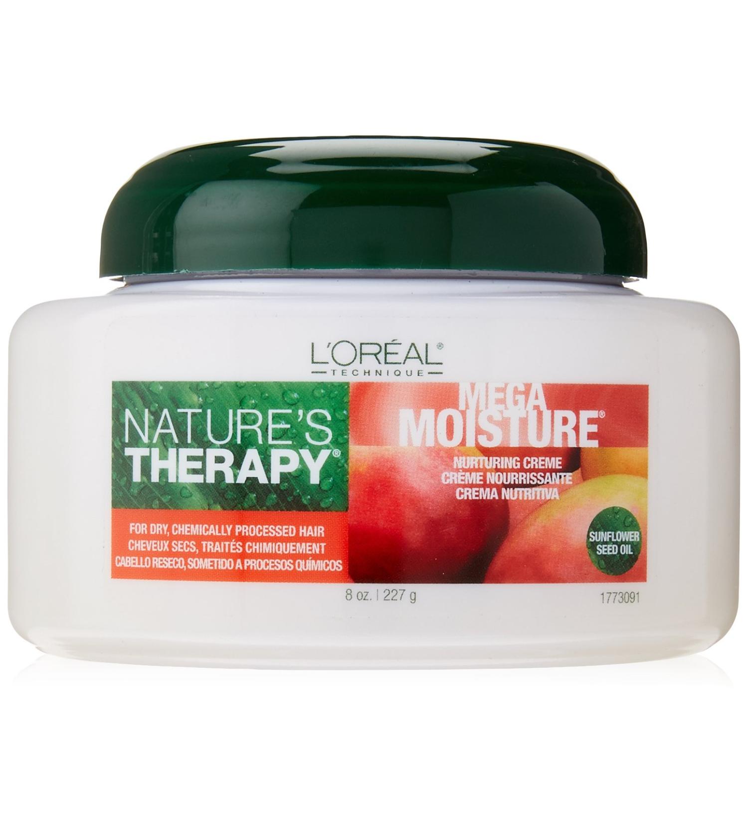 L'Oreal Nature's Therapy Mega Moisture Nurturing Creme 8oz - Ultra Hydrating Hair Care for All Hair Types - Buy Online on GoSupps.com