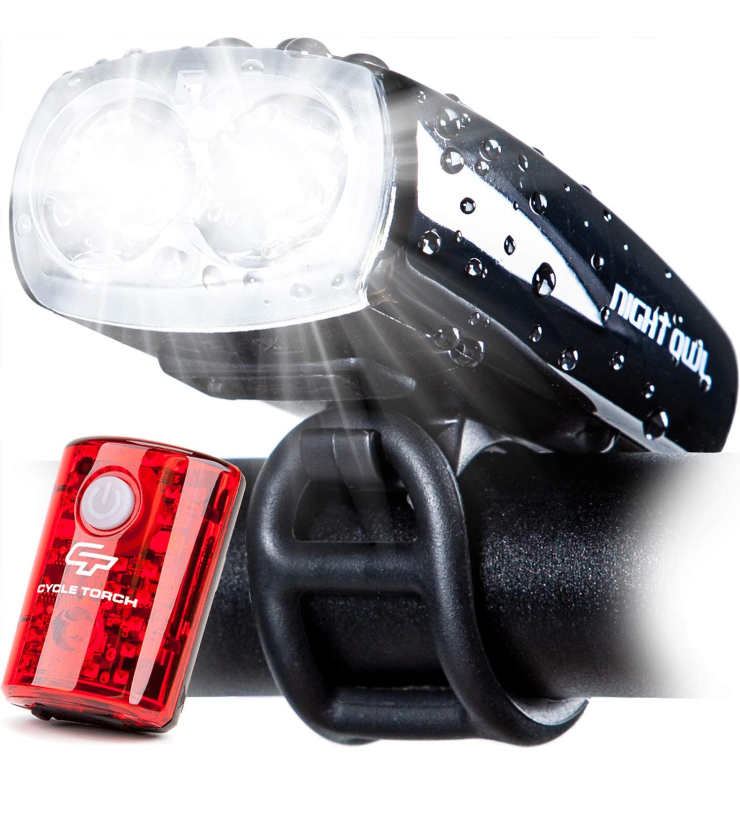 Cycle Torch Ultra Bright USB Rechargeable Bike Light Set with Safety LED Tail Light - Perfect for Night Riding on Mountain, Road, and City Bicycles - Buy Online on GoSupps.com