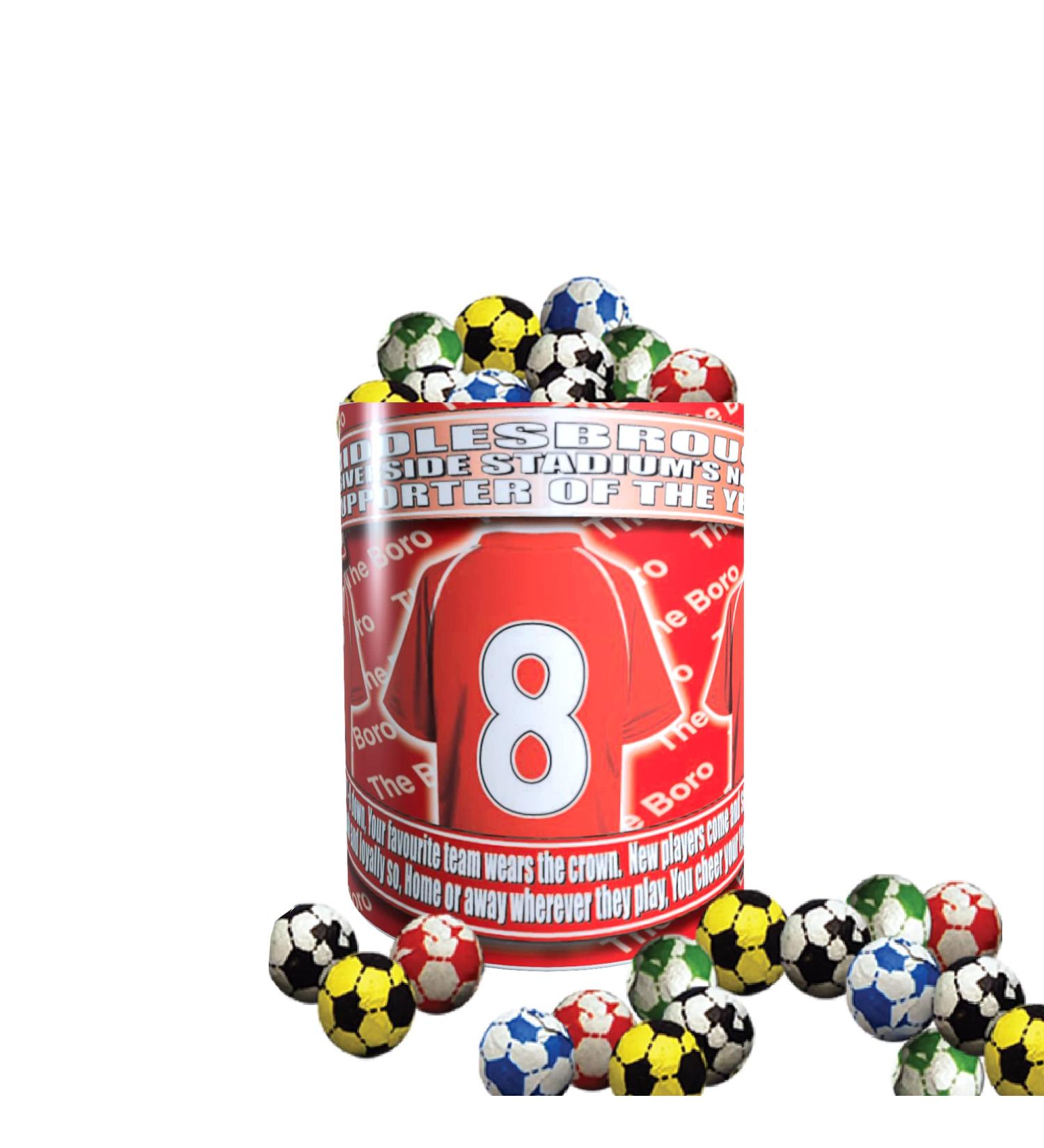 Middlesbrough Football Team Shirt Mug Gift with Chocolate Footballs - Buy Online on GoSupps.com