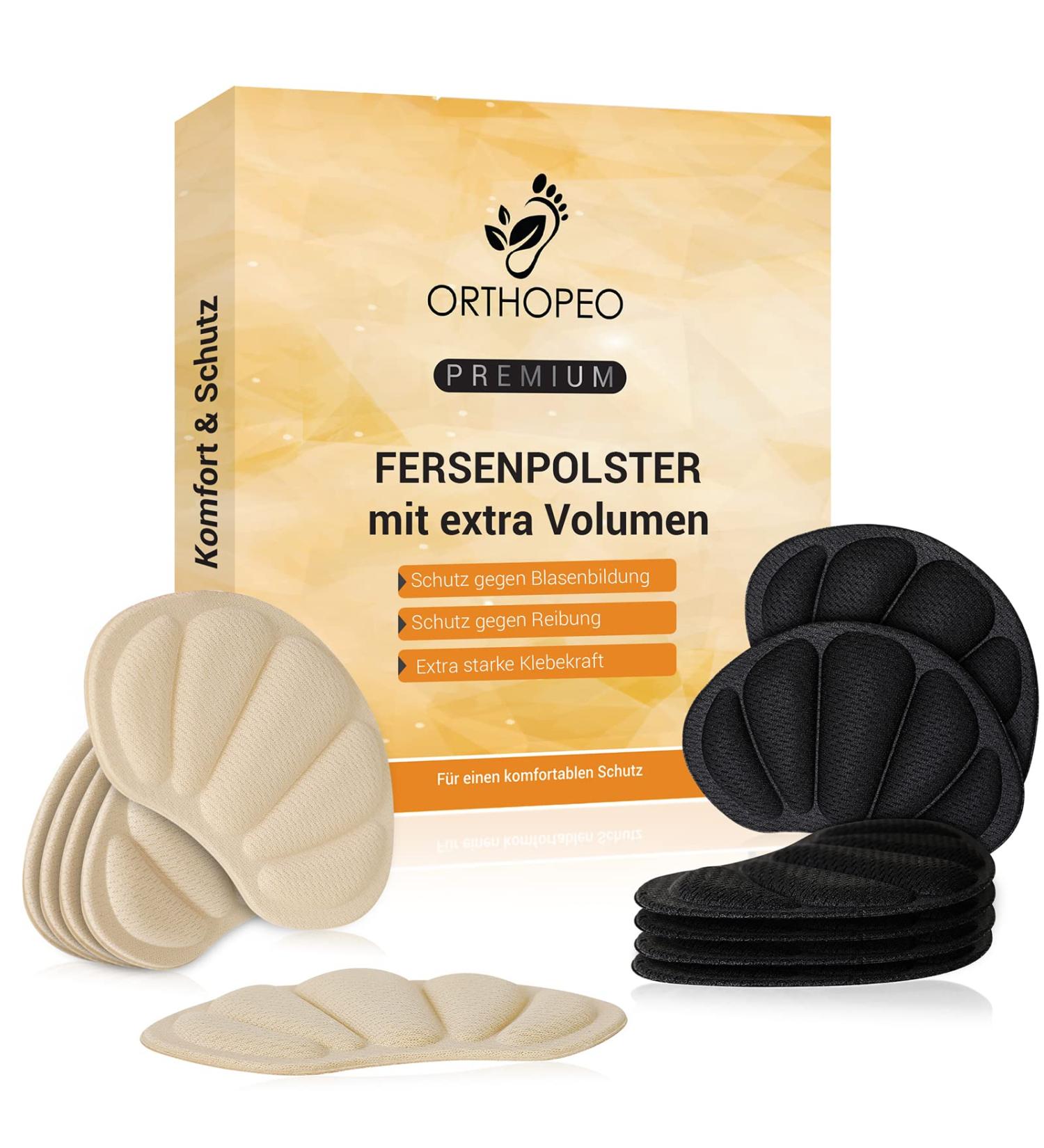 Orthopeo Premium Heel Cushion - 12 Pieces (6 Pairs) | Anti-Slip Shoe Inserts for Bubbles & Friction | Comfortable Heel Pillow for High Heels & Large Shoes - Buy Online on GoSupps.com