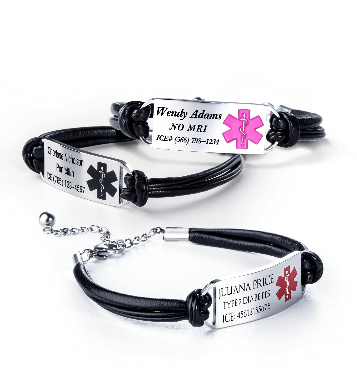 Personalized Caramel Sweet Life Medical Alert Bracelets for Women | Stainless Steel Emergency ID Wristband - Shop Internationally - Buy Online on GoSupps.com