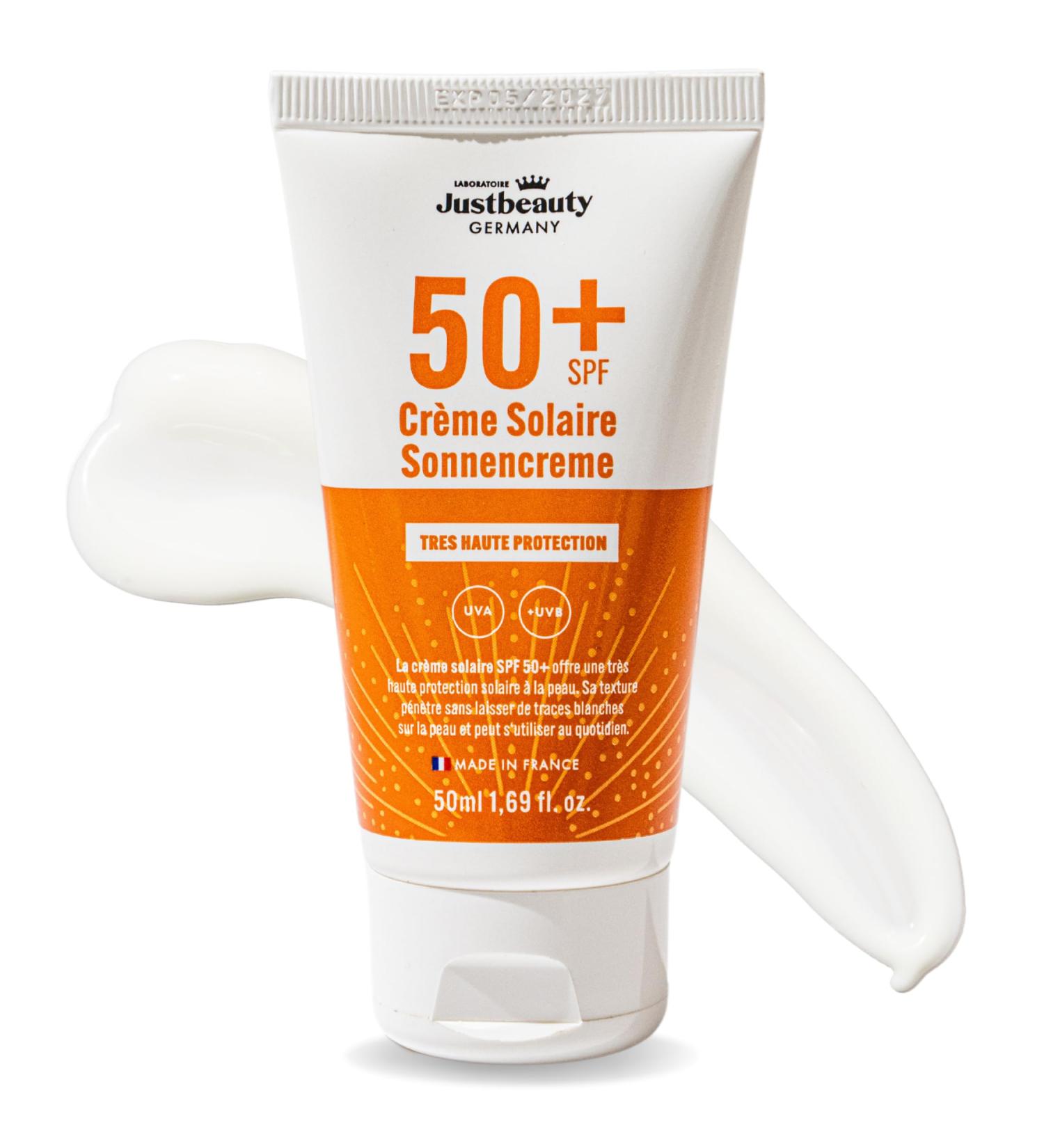 Moisturising Sun Cream SPF 50 Face and Body Protection Waterproof No White Spots Hypoallergenic Suitable for Sensitive Skin 50 ml. - Buy Online on GoSupps.com