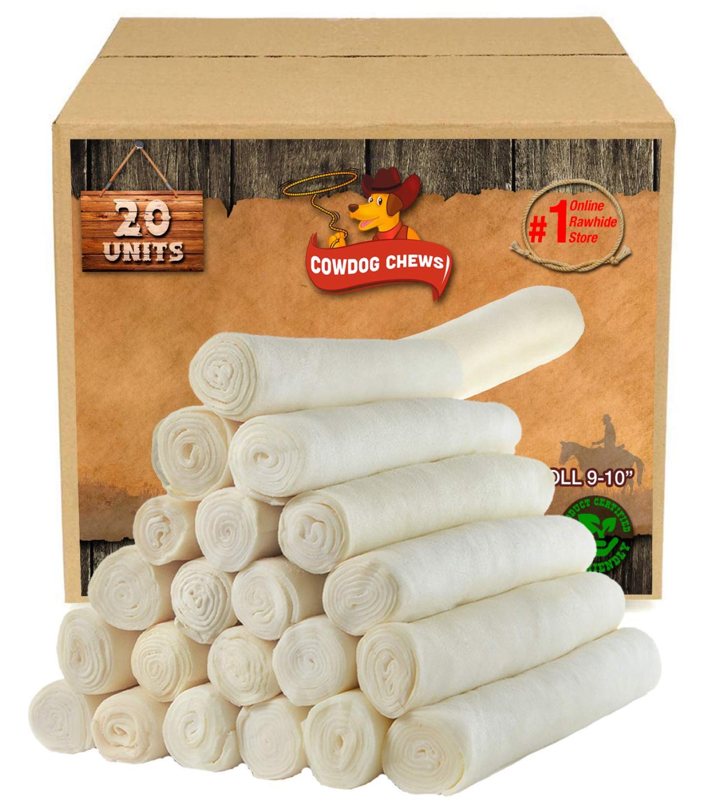 Retriever Roll 9-10 inch All Natural Rawhide Dog Treat 20 Count - Pack of 1 - Buy Online on GoSupps.com