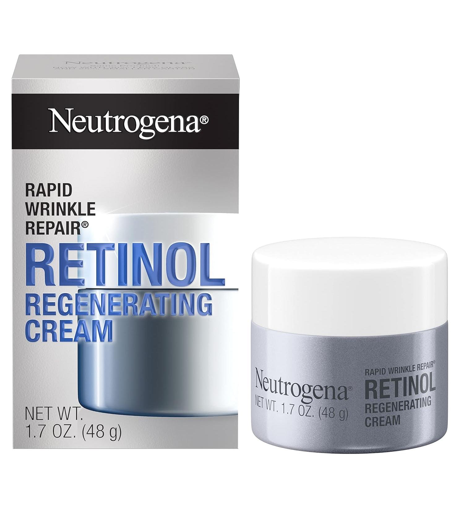 Neutrogena Rapid Wrinkle Repair Retinol Face Moisturizer 1.7 oz - Anti-Aging Cream with Hyaluronic Acid - Fights Fine Lines  Wrinkles  Dark Spots - Buy Online on GoSupps.com