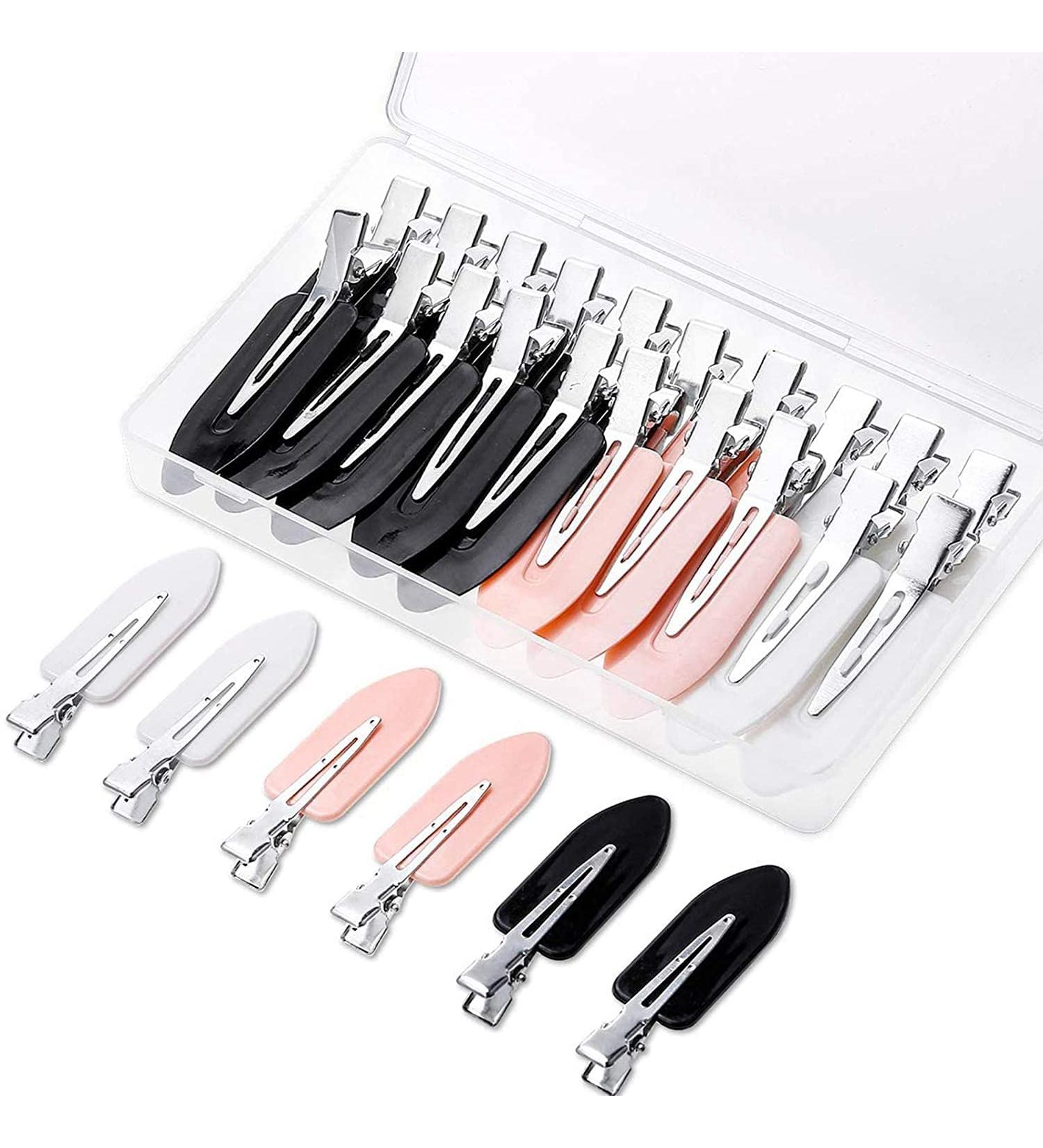 Gingbiss 20 Pcs No Bend Hair Clips with Storage Box - Stainless Steel Curl Pin Clips for Hairstyle Bangs Waves - No Crease, No Slip Hair Clips for Makeup Application - Buy Online on GoSupps.com