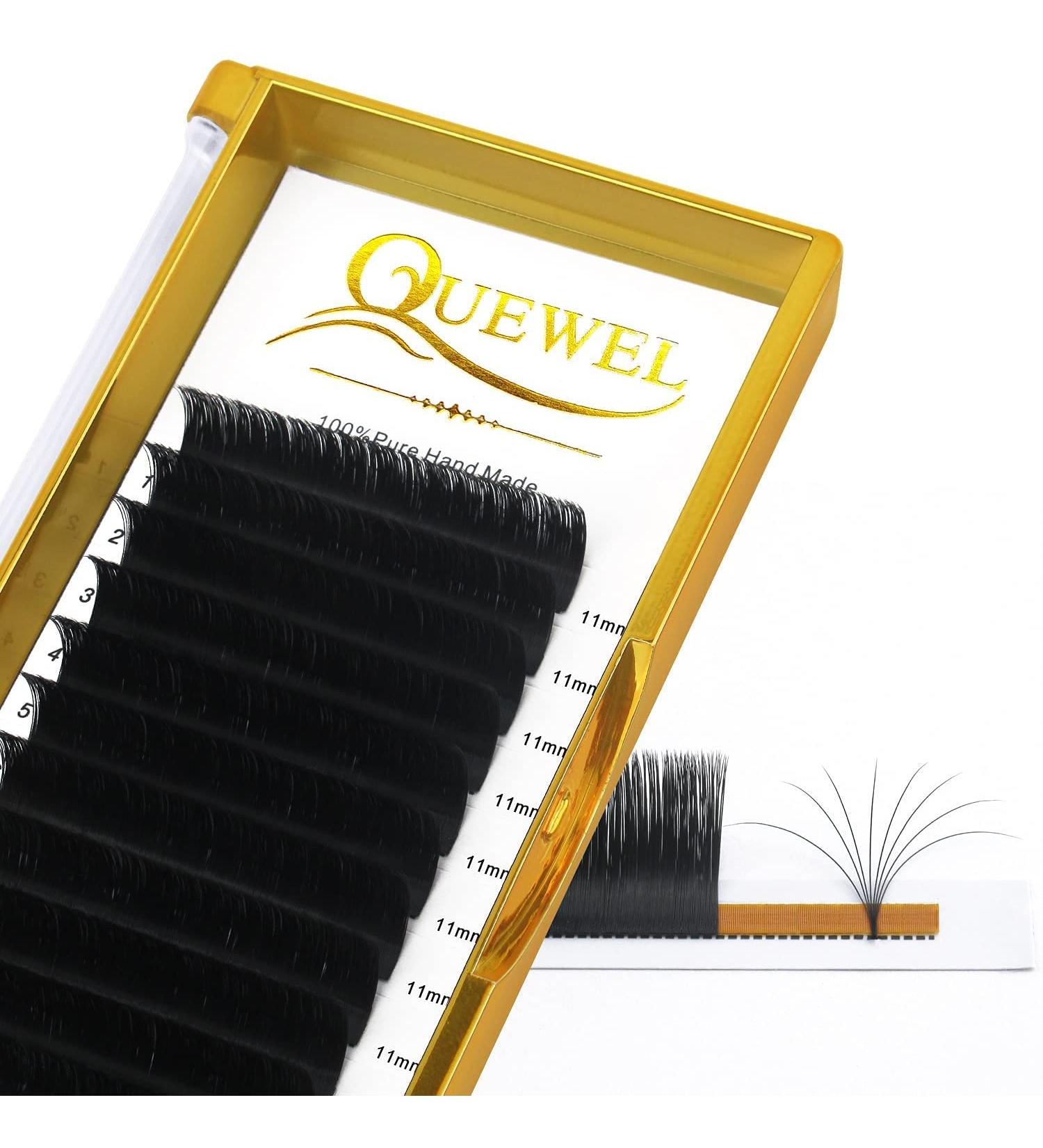 QUEWEL Easy Fan 2D-20D Volume Lashes 0.05D 11mm - Self Fanning Russian Lash Extensions - Buy Online on GoSupps.com