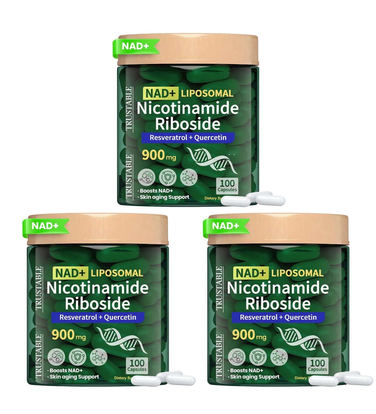 NMN Supplement Alternative Liposomal Nicotinamide Riboside 900mg NAD Nicotinamide Riboside Resveratrol Quercetin High Purity NAD Supplement for Anti-Aging Energy Focus(80 Capsules) 80 Count (Pack of 3) - Buy Online on GoSupps.com