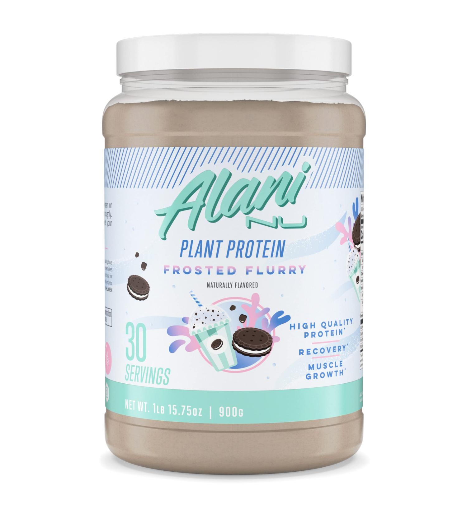 Alani Nu Plant Based Protein Powder (Vegan) - Frosted Flurry - 30 Servings - Buy Online on GoSupps.com