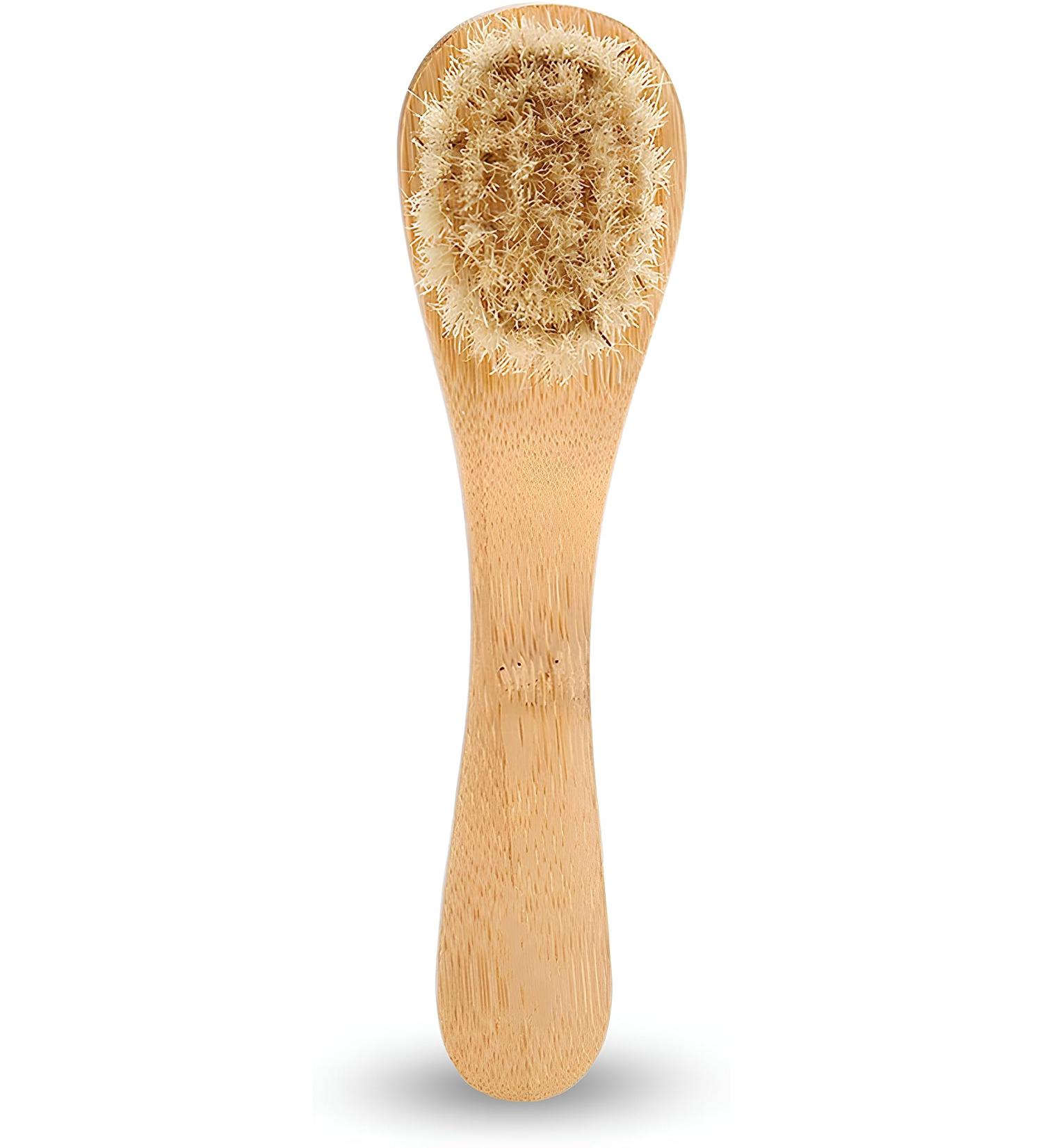Natural Wooden Face Cleaning Brush - Gentle Manual Facial Brush for Sensitive Skin - Buy Online on GoSupps.com