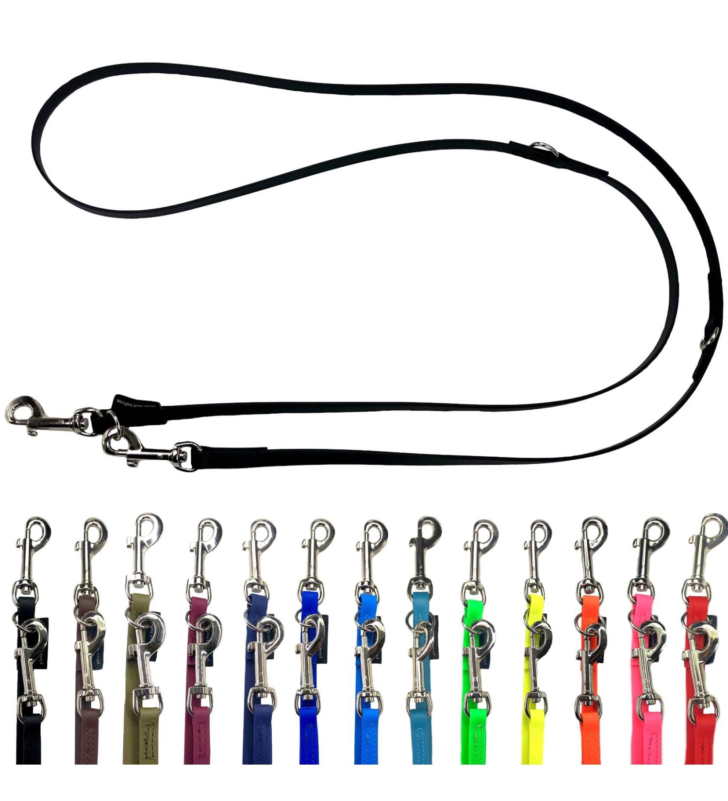 Biothane Dog Leash for Small & Large Dogs - Adjustable 2m to 5m Lengths with Silver Hook - Durable Waterproof & Easy to Clean - Buy Online on GoSupps.com