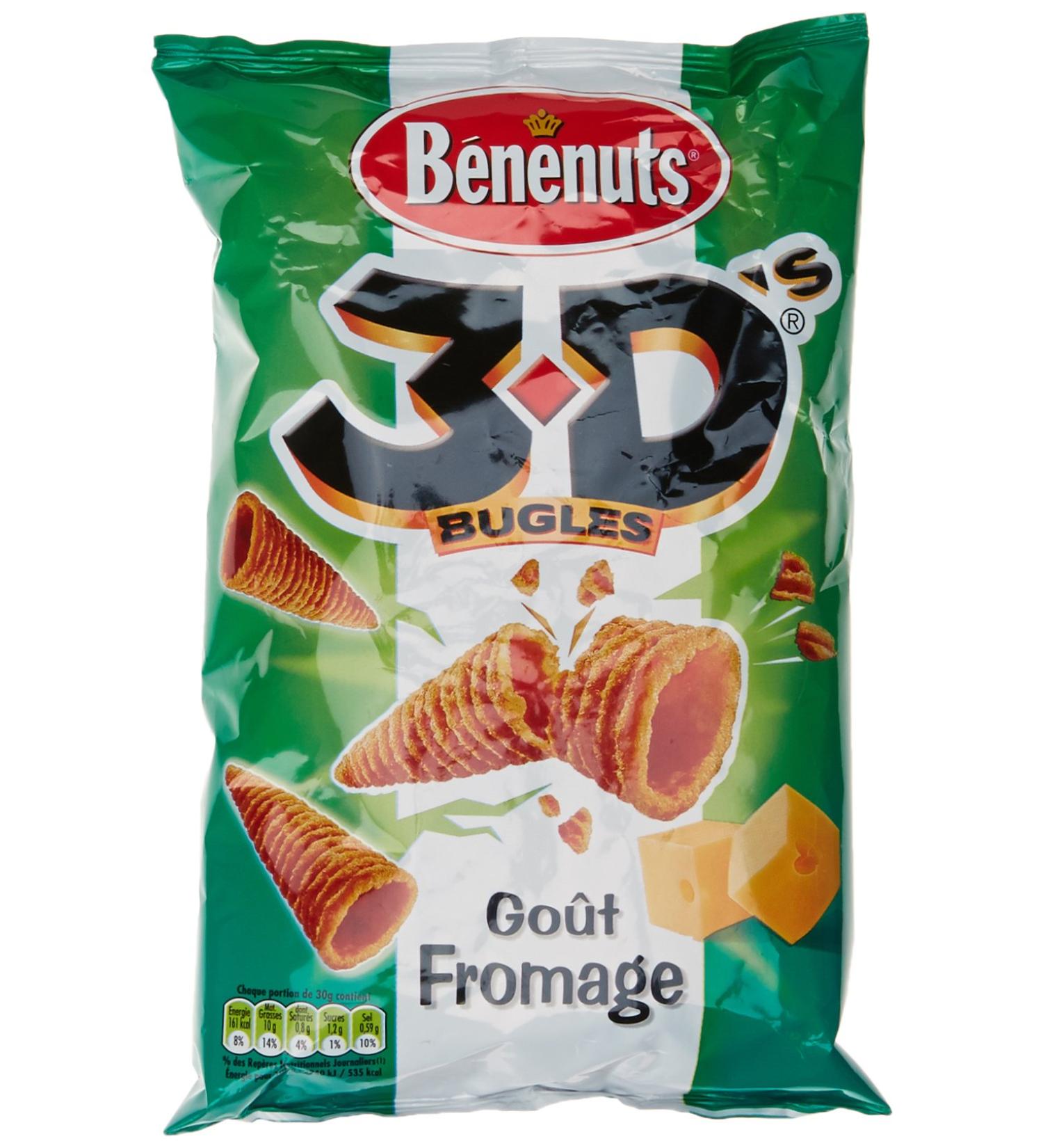 Benenuts Bugles 3d'S Cheese Flavor Appetizer Biscuits 85g - Buy Online on GoSupps.com