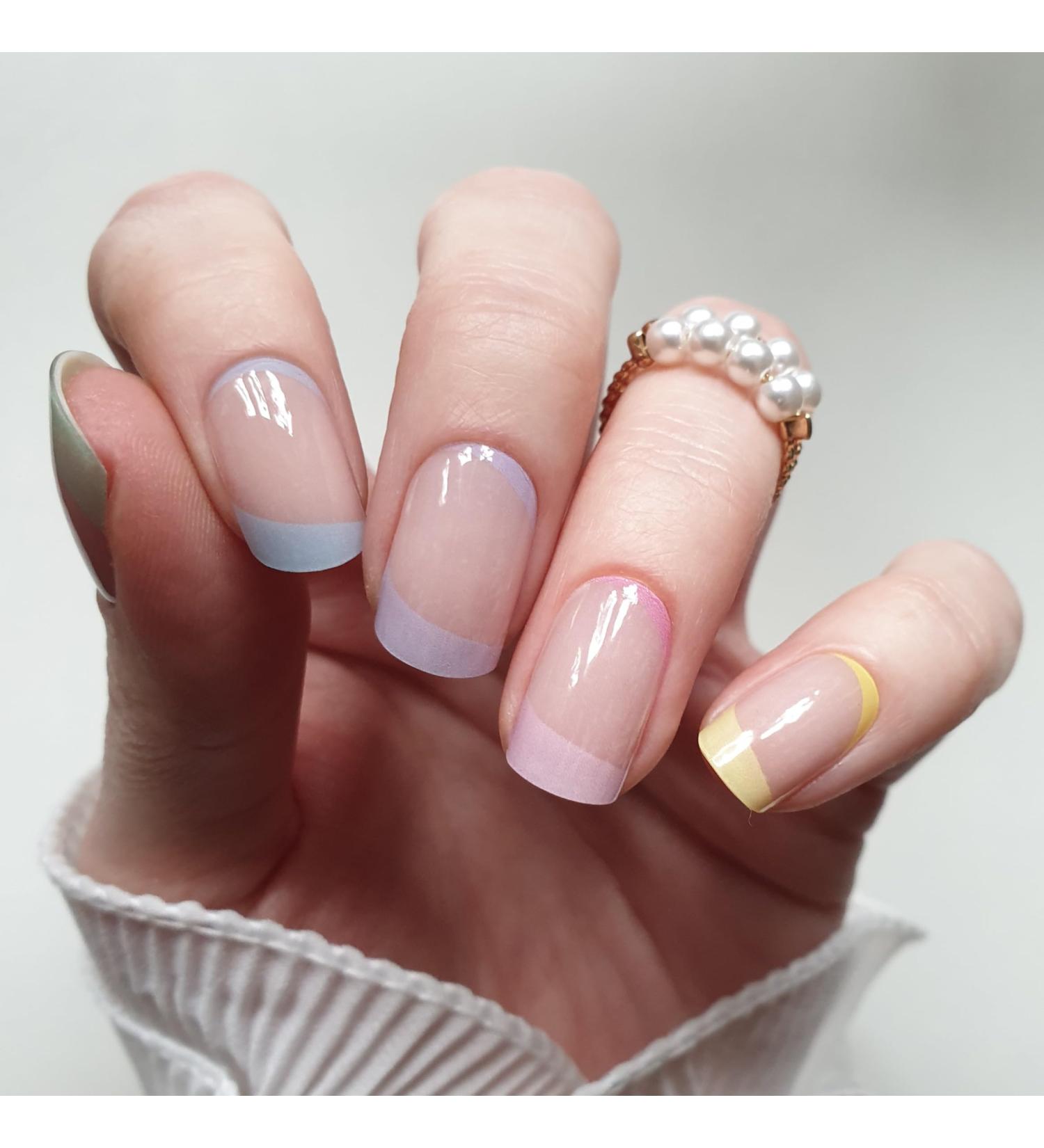 Zaubern gel4Home UV Nail Wraps - Pastel French Gel Foils & Semi-Cured Gel Nails for Stunning Manicures Worldwide - Buy Online on GoSupps.com