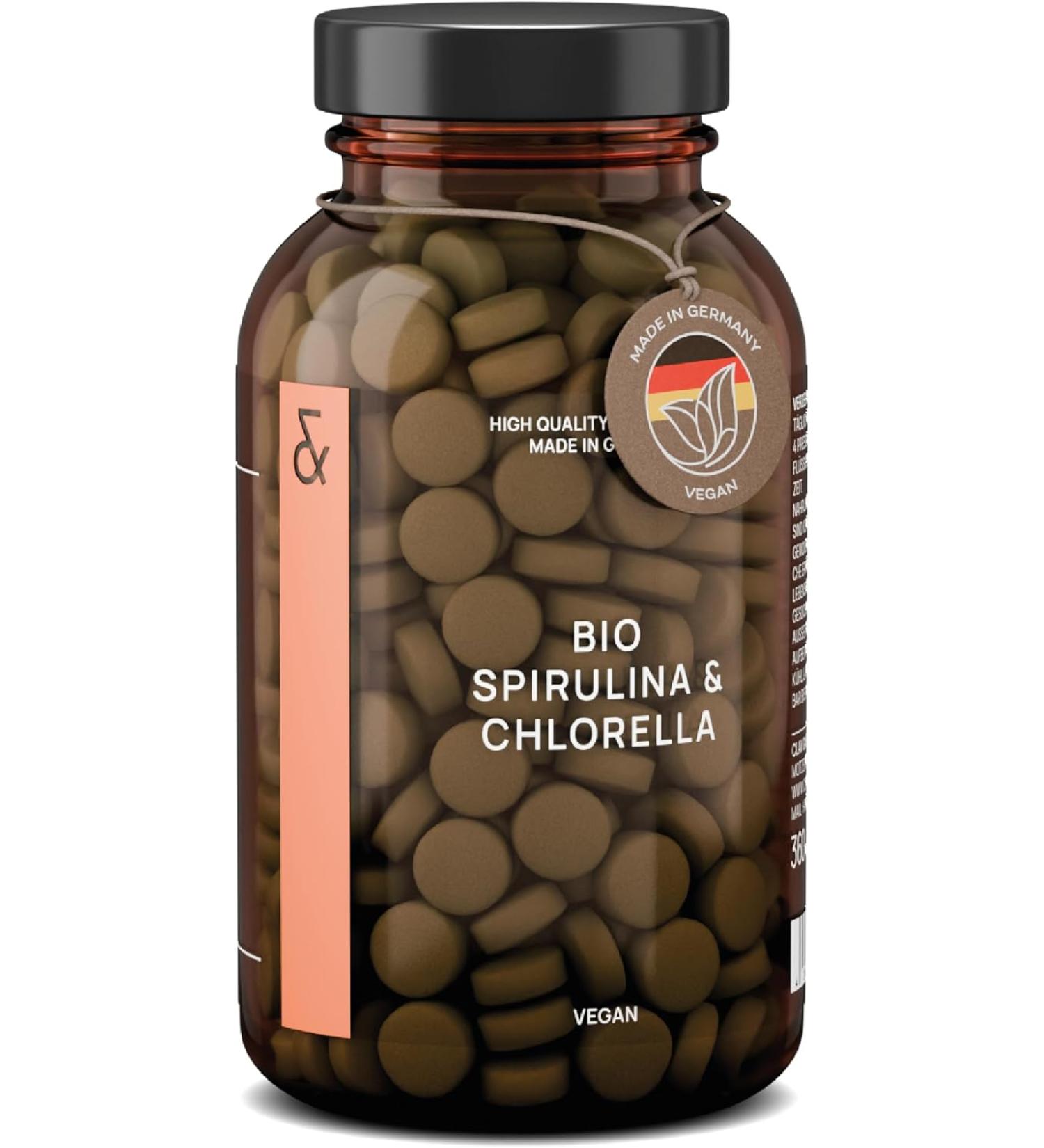 CLAV Organic Spirulina Chlorella 3000 mg - 360 Tablets - Buy Online on GoSupps.com