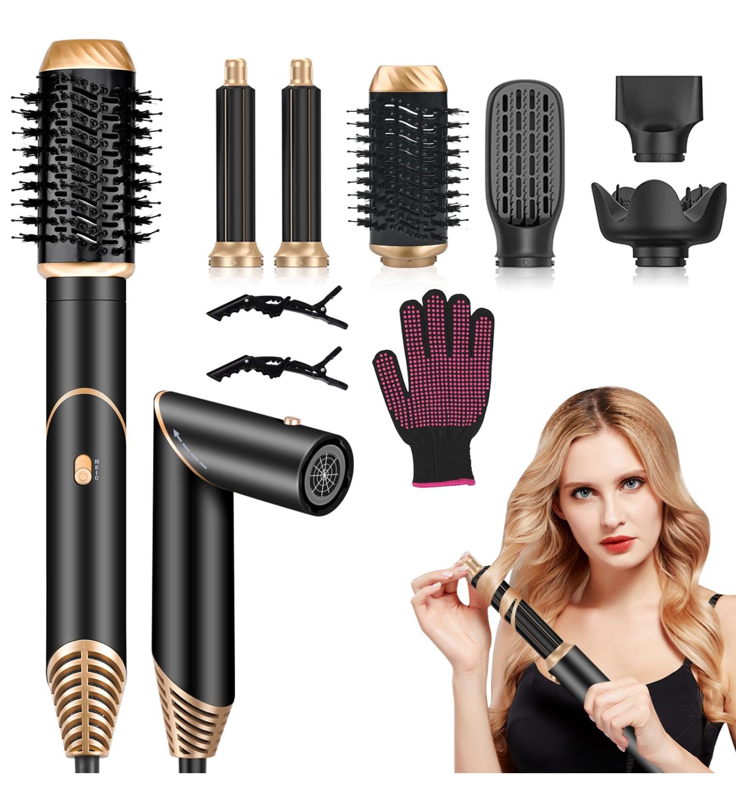 6 in 1 Hair Dryer Brush Set for Frizz-Free Styling | Hot Air Stylers with 6 Attachments | Ionic Care | Perfect for All Hair Types - Buy Online on GoSupps.com