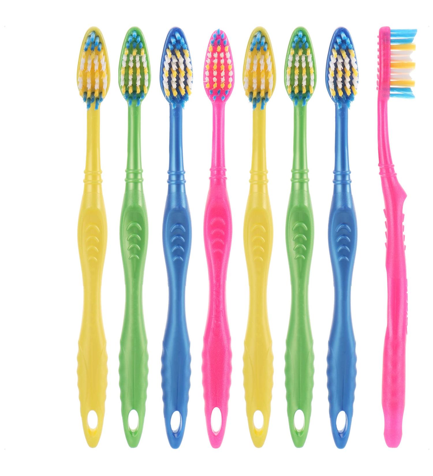 Com-Four 8x Manual Toothbrush - Medium-Hard Bristles for Adults - Deep Clean Dental Care - Buy Online on GoSupps.com