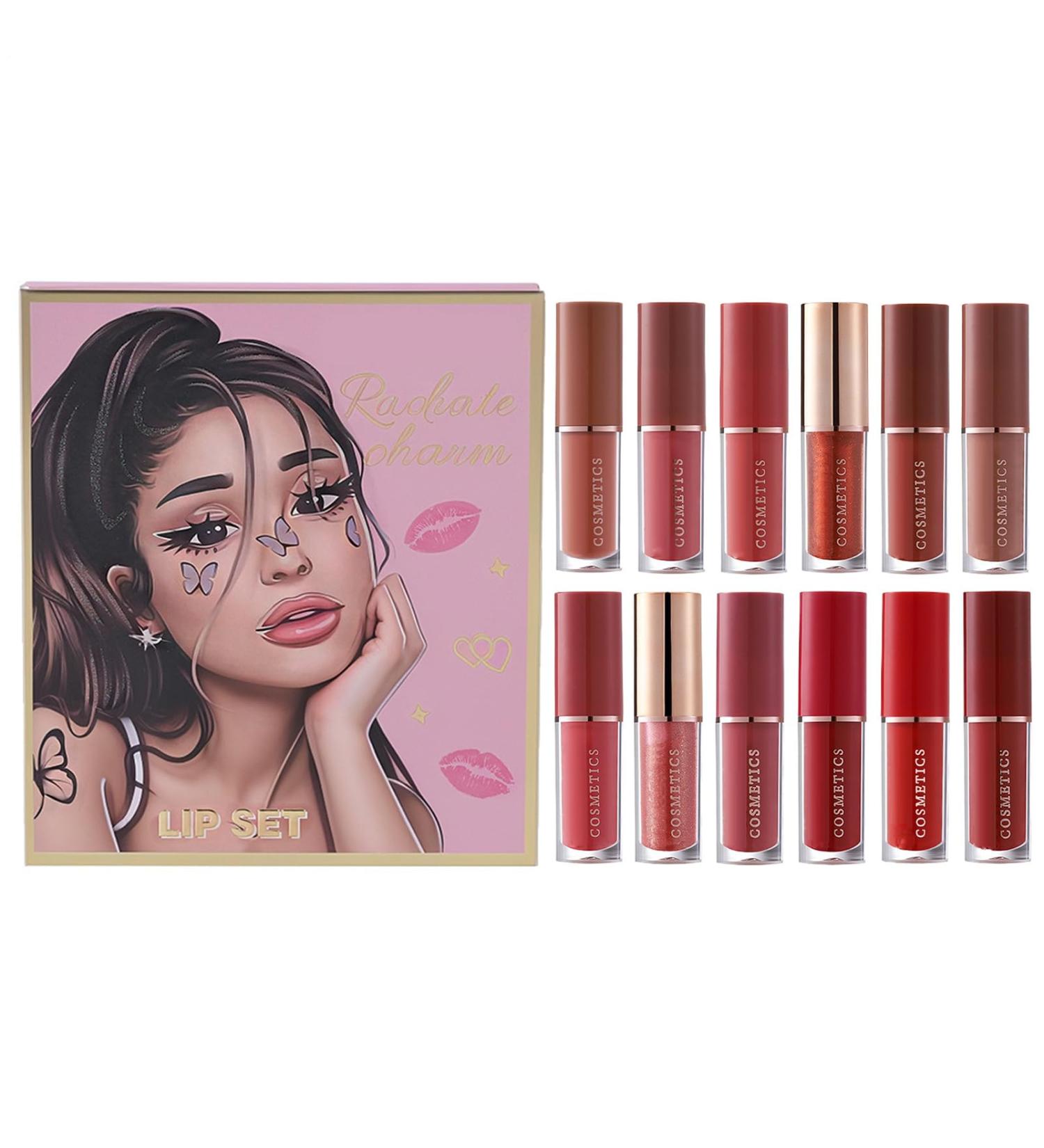 Coffret De Rouge L vres Liquide Mat 12 Pi ces Trousse de Maquillage L vres R sistant aux Traces Kit de Rouge Mat pour Maquillage | pour Voyage Sc ne Rendez-vous R union Vacances - Buy Online on GoSupps.com