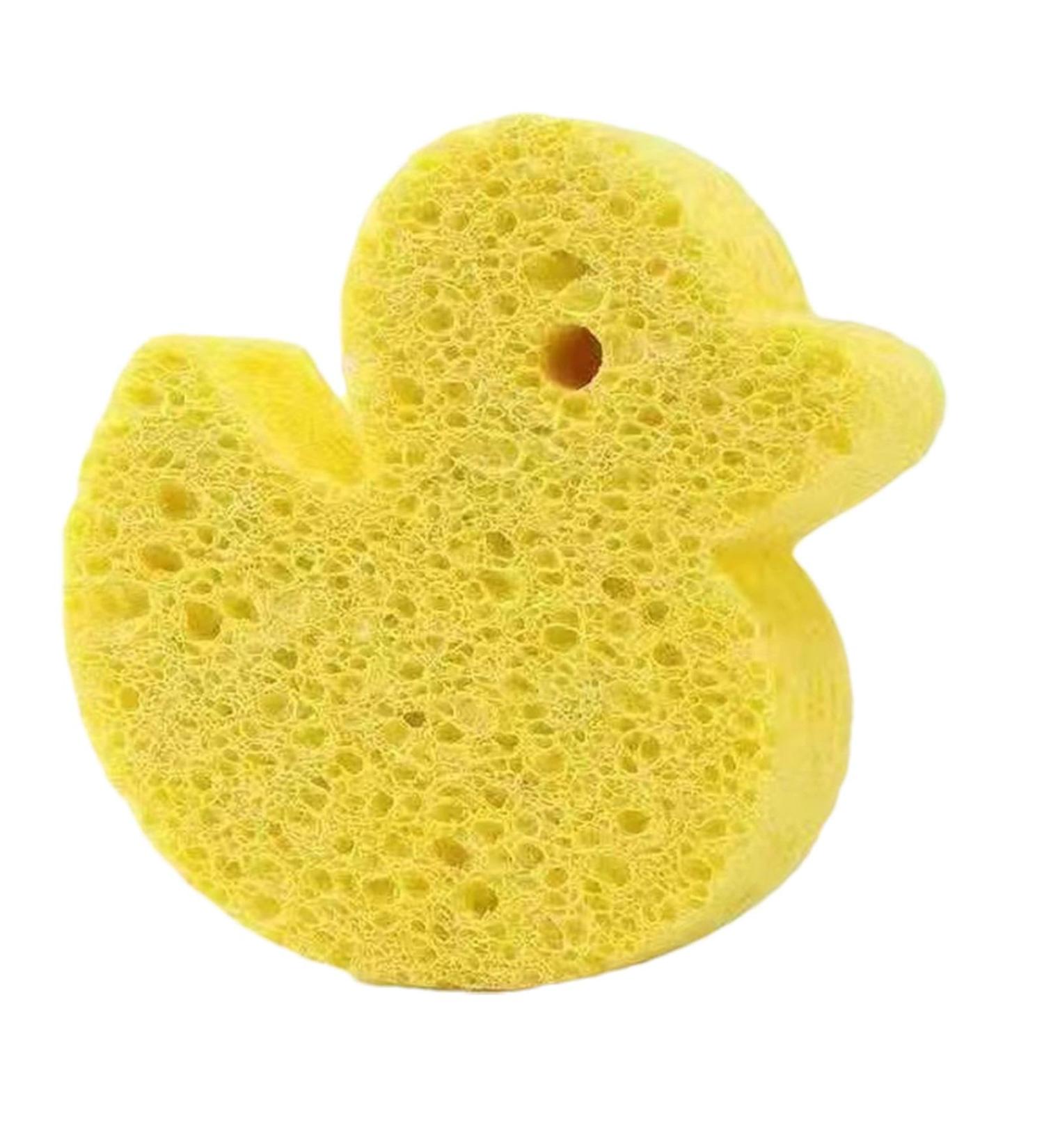 Baby Sponge for Bathing | Soft Body Wash Scrubber Shower Sponge Dead Skin Remover Cute Shower Brush Bath Supplies for Toddler Kids Baby Yellow - Buy Online on GoSupps.com