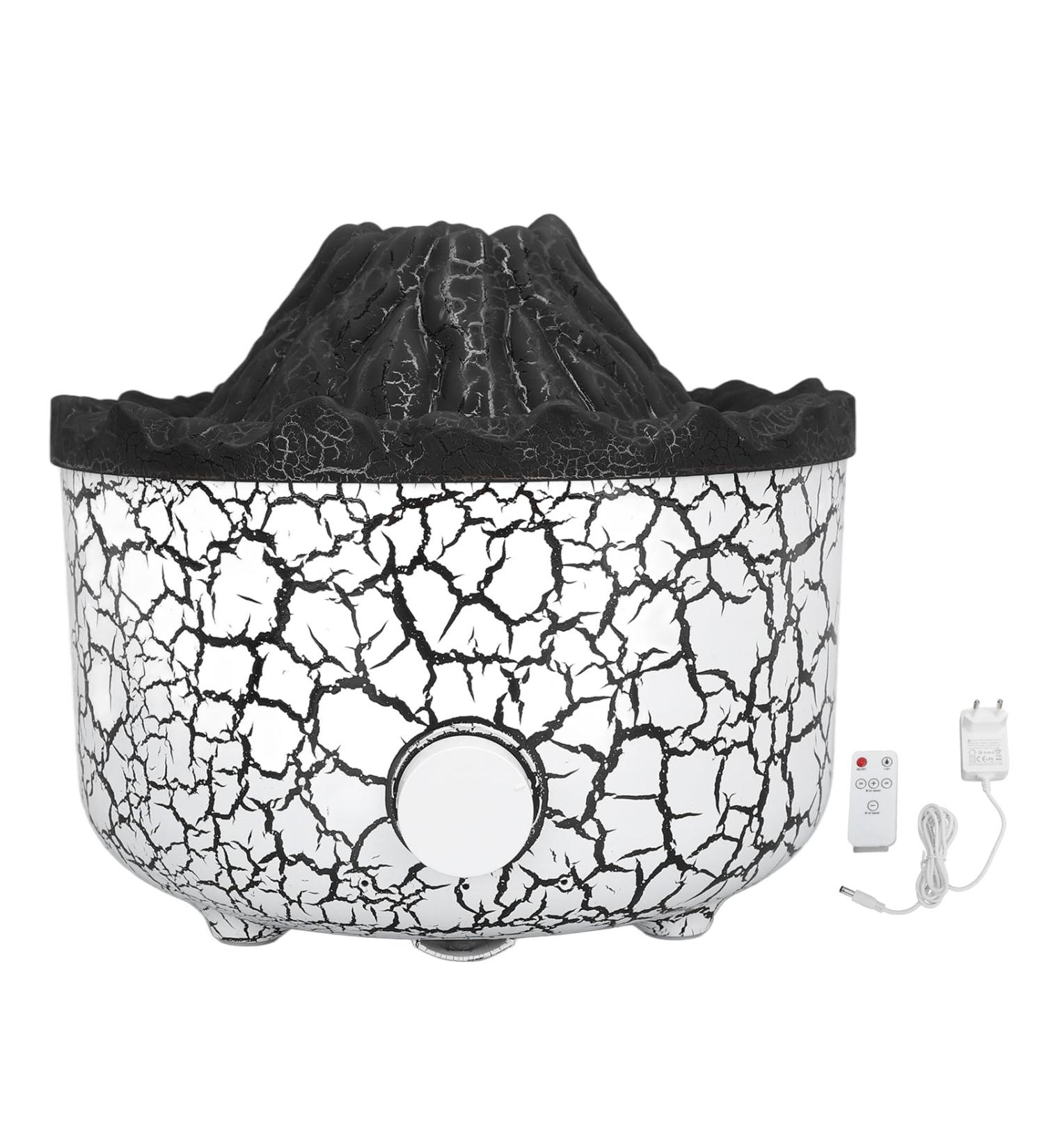 Buy Remote-Controlled Aromatherapy Device - Multifunctional Volcanic Classor with Smoke Ring Effect | Stylish Two-Colored Design for Home & Office (White EU Connector) - Buy Online on GoSupps.com