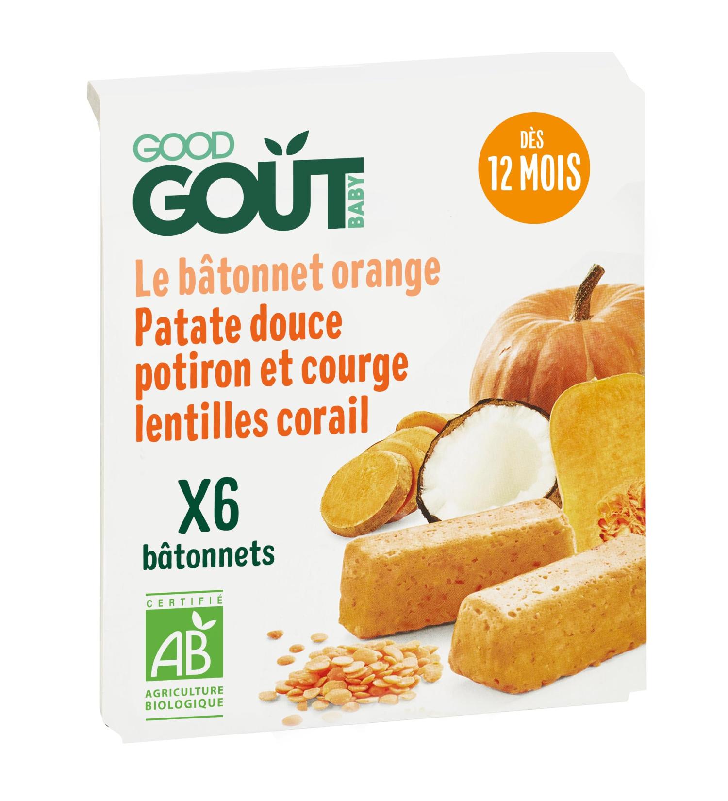 Good Go t Orange Stick Sweet Potato Red Lentil Pumpkin and Organic Squash 120g - Buy Online on GoSupps.com