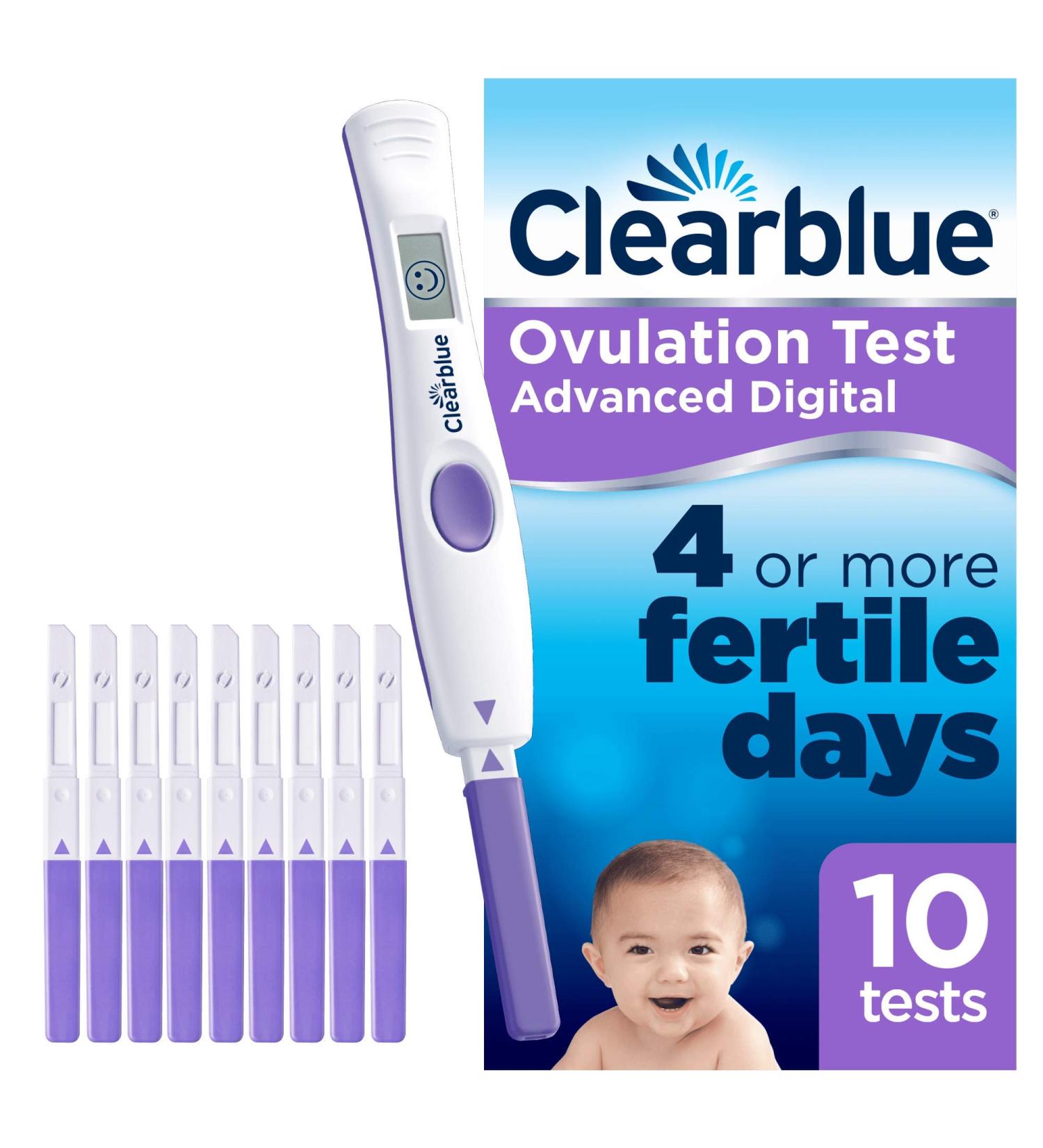 Clearblue Advanced Digital Ovulation Test - Pack of 10 Sticks - Buy Online on GoSupps.com