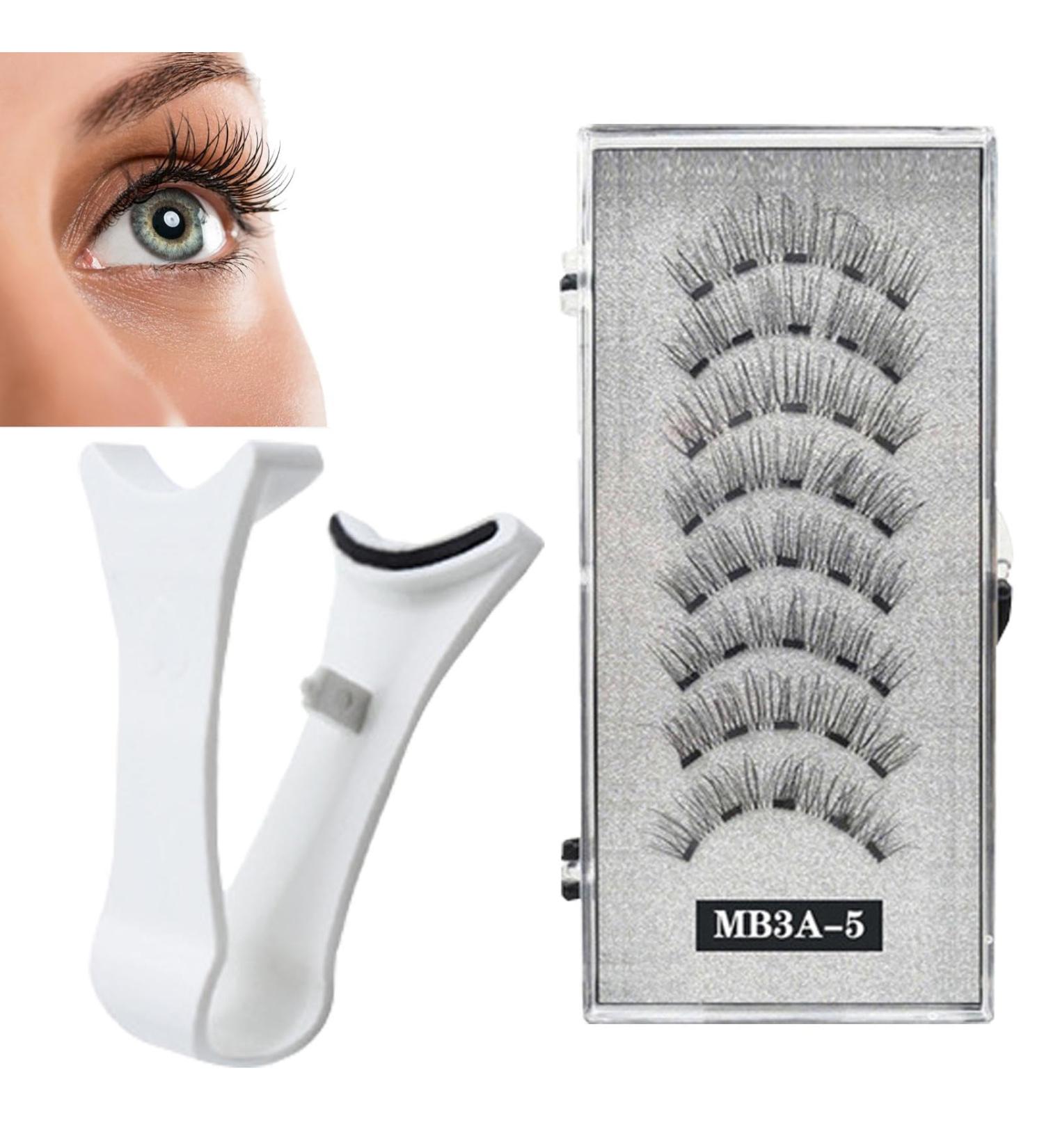 Magnetic Eyelashes | Glue-Frree Magnetic Lashes | Waterproof 3D False Lashes | 2 Pair Reusable Magnetic Eyelashes | Easy Wear & Removal Natural Lashes | Eye Lashes for Womens and All Day Comfort - Buy Online on GoSupps.com
