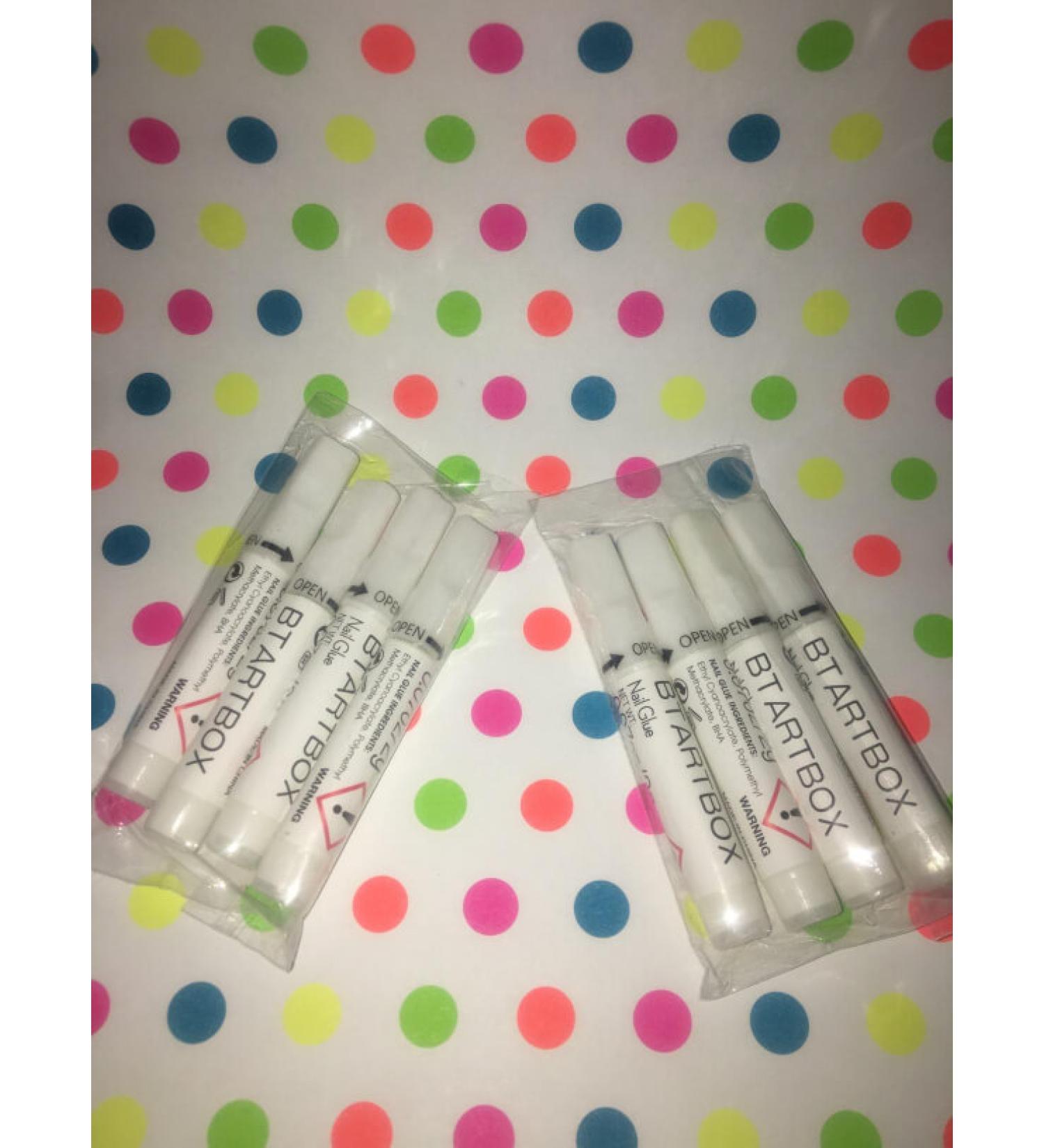 Nail Glue for Acrylic Nails - Nail Glue for Press On Nails, 8 Pcs BTArtbox Adhesive Super Bond for Fake Nails Tips Long Lasting, 0.07 oz