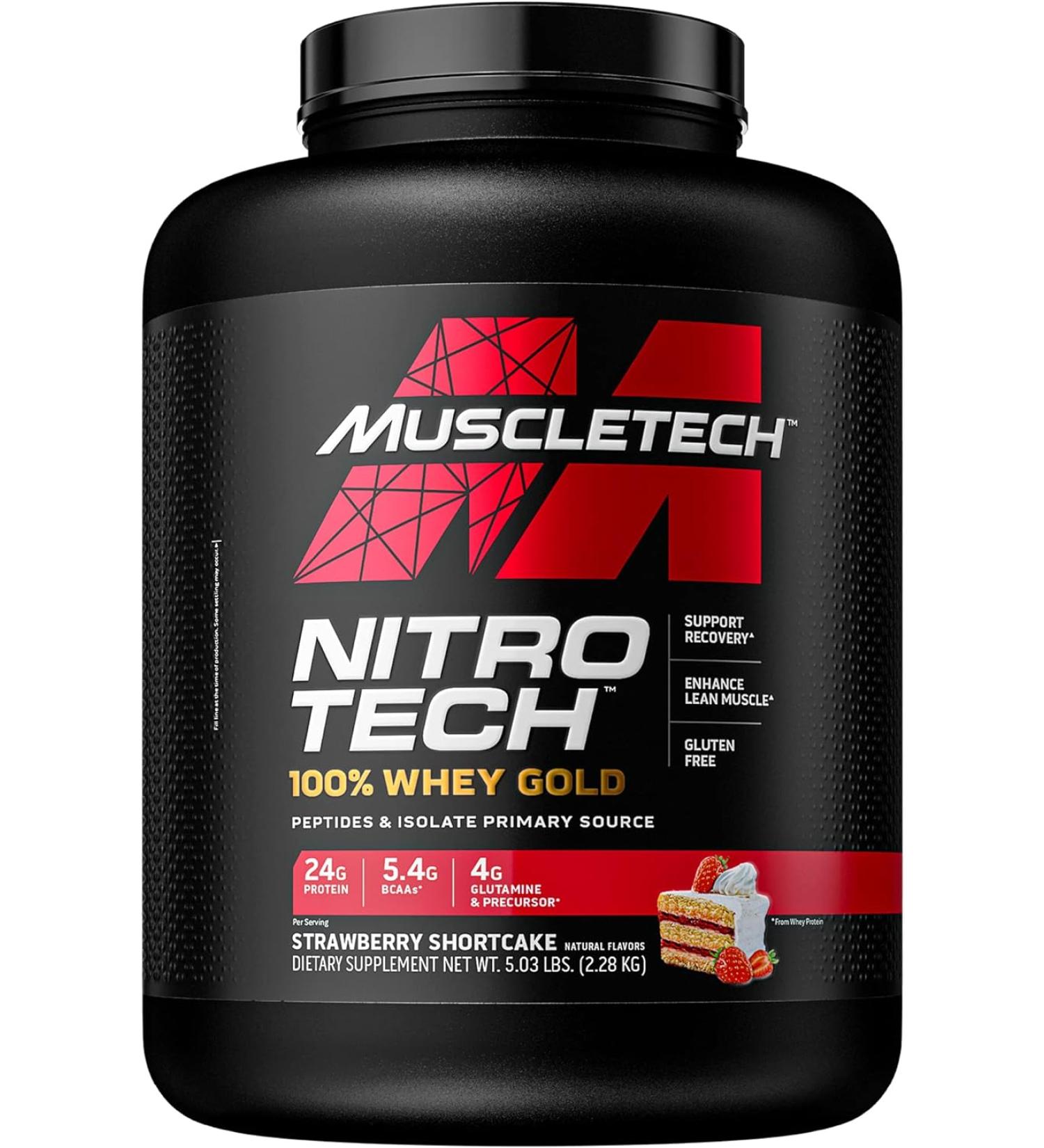 MuscleTech Nitro-Tech Performance - Strawberry Whey Protein Powder 5 lbs - Buy Online on GoSupps.com