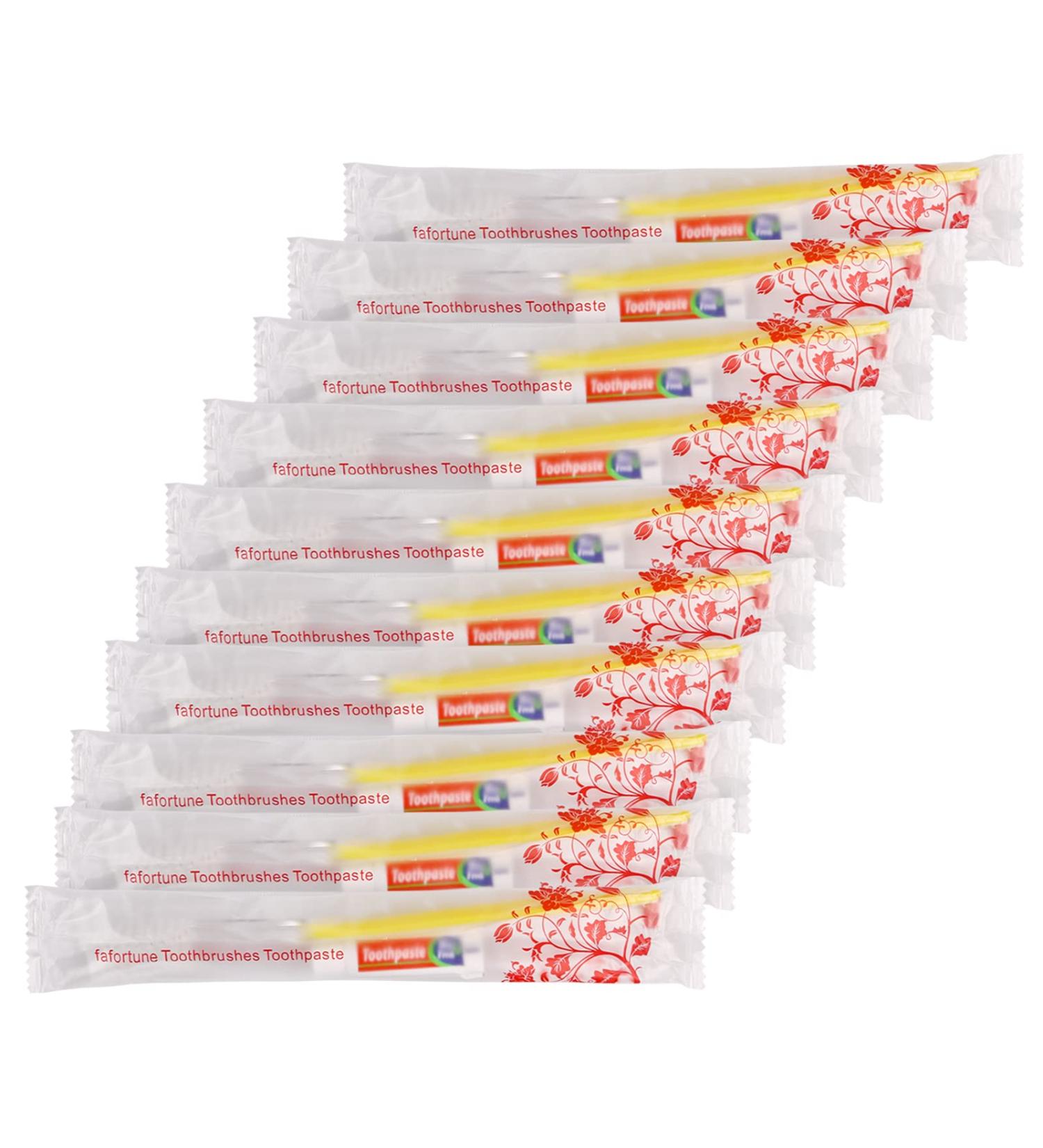 200pcs Disposable Toothbrushes with Toothpaste - Assorted Colors - Buy Online on GoSupps.com