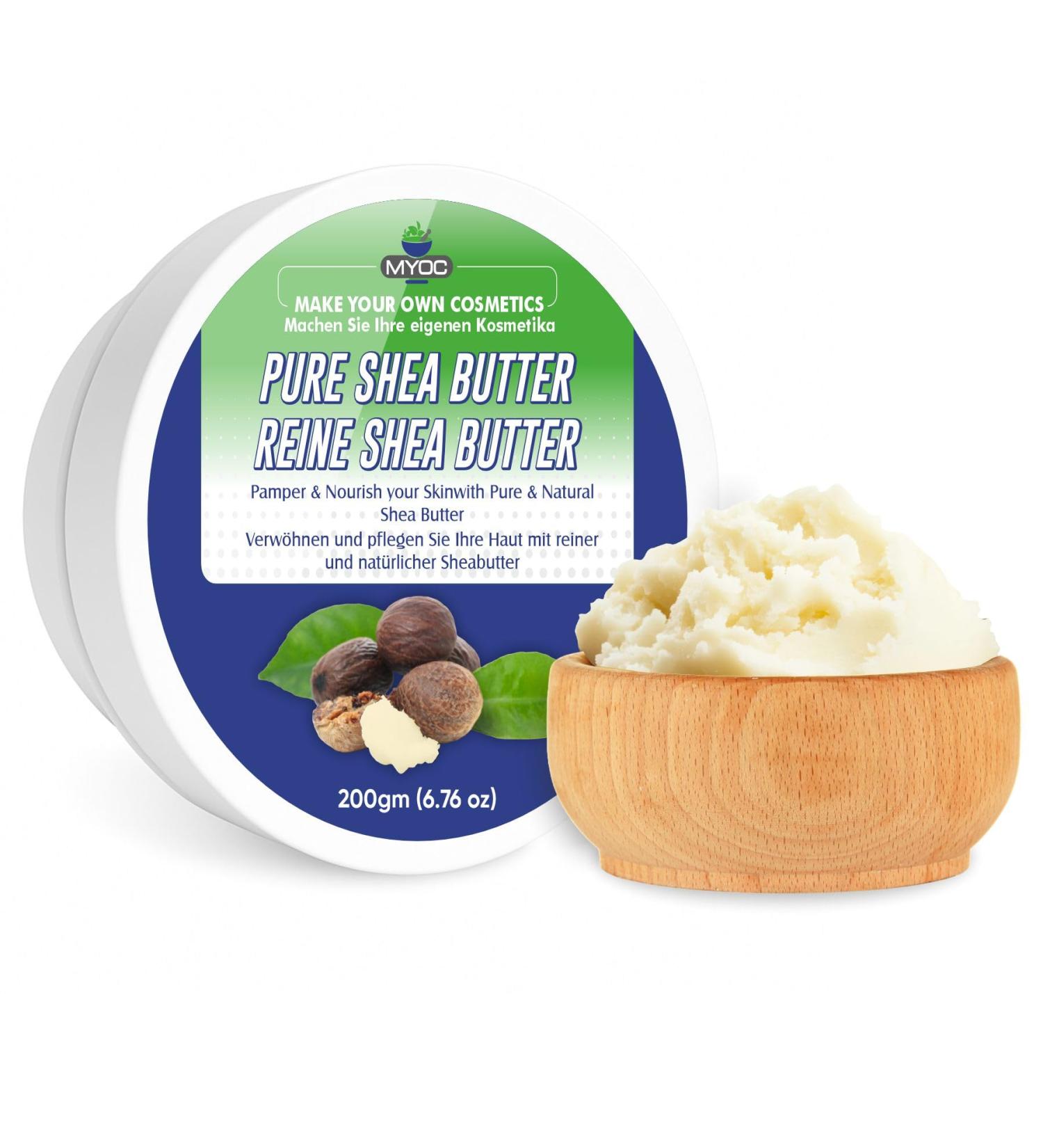Sheabutter Kosmetikqualit t | Unraffinierte nat rliche Butter f r Hautpflege Haarpflege und DIY-Formulierungen | Ideal f r Cremes Balsame Lotionen und K rperbutter 200 g / 7 05 oz - Buy Online on GoSupps.com