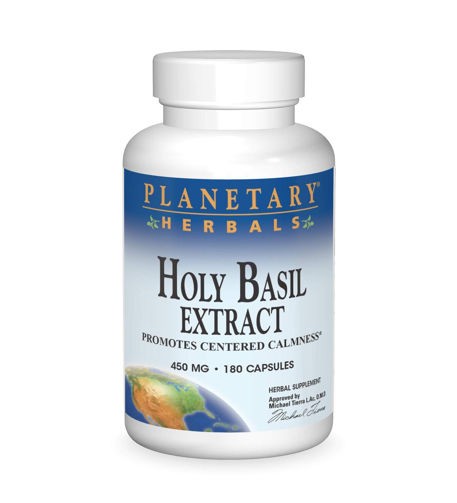 PLANETARY HERBALS Holy Basil Extract Promotes Centered Calmness 180 Count - Buy Online on GoSupps.com