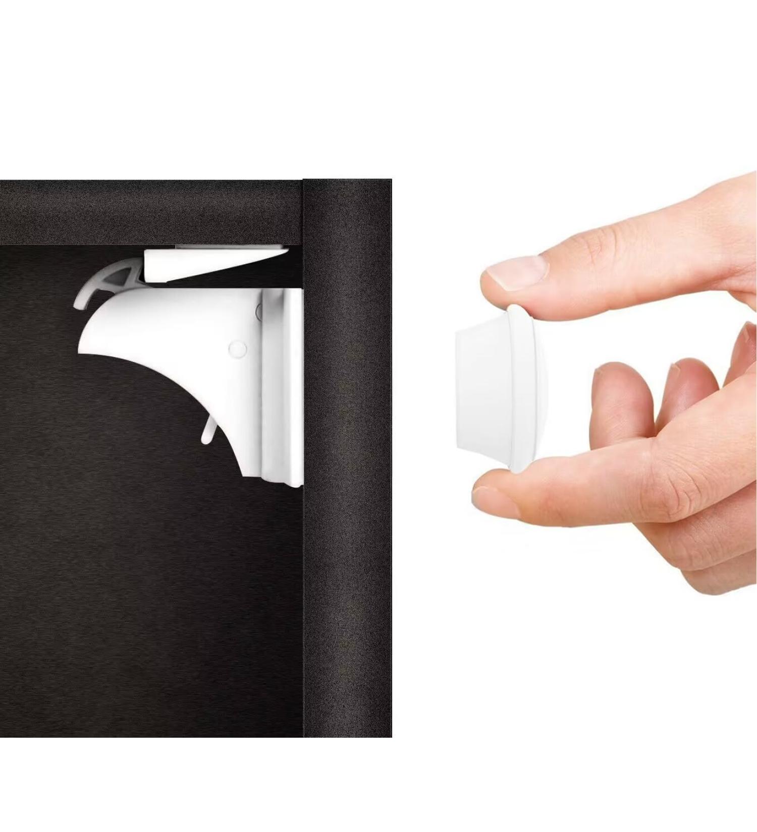 Norjew Magnetic Child Locking Cabinet - 10+2 Safety Kit for Baby & Children | Invisible Drawer Protection & Easy Assembly - Buy Online on GoSupps.com