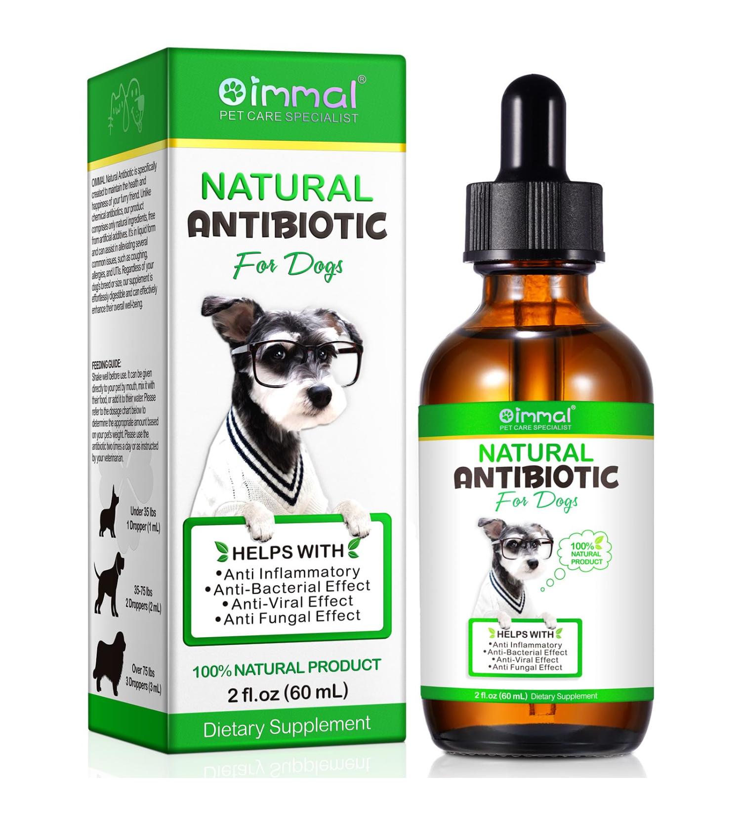 JSBNQRMZ Natural Antibiotics for Dogs Dog Antibiotics Drops Dog Itch Relief Pet Antibiotics-Supports Dog Allergy Relief Anti-Bacterial Effect Dog Multivitamin (60ML) - Buy Online on GoSupps.com