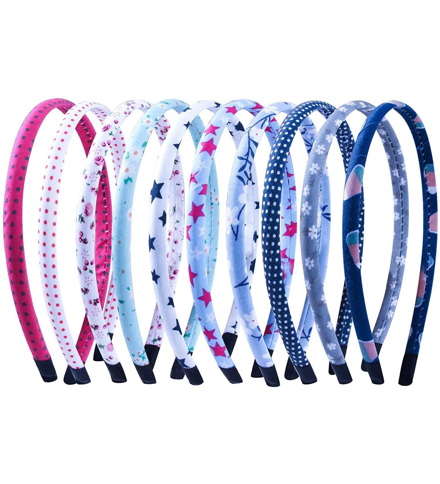 Candygirl Girls Headbands - 10PCS Plain Cloth Headbands for Kids & Toddlers - Cute Thin Hair Bands for Girls - Great Gift Idea - New Style - Buy Online on GoSupps.com