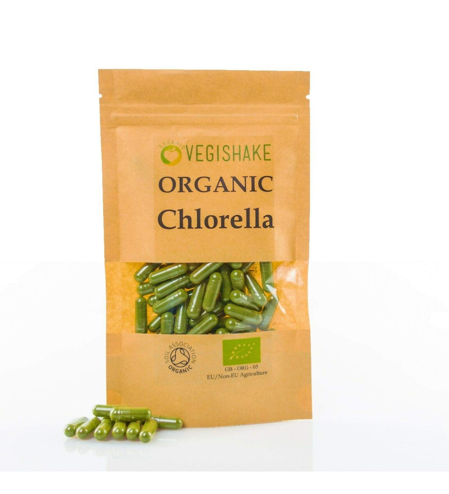 Organic Chlorella HPMC Capsules Algae Omega 3 & 6 Heavy Metal Detox Cracked Cell Wall Vegan Kosher Halal (90 Capsules) 90 count (Pack of 1) - Buy Online on GoSupps.com