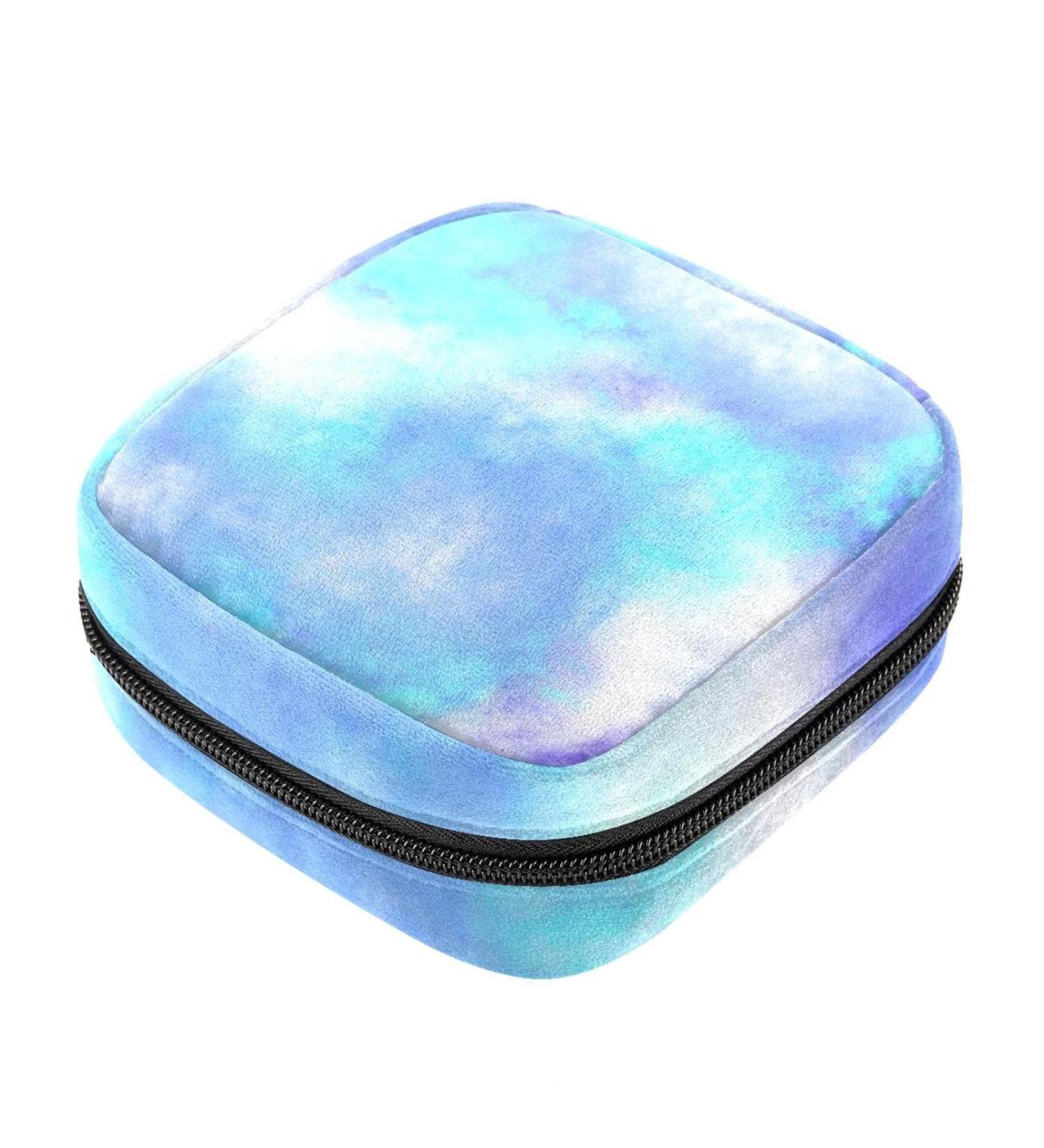 Blue Tie Dye Menstrual Cup Pouch & Sanitary Napkin Storage Bag - Period Storage Bag for Women and Teens - Color 9 - Buy Online on GoSupps.com