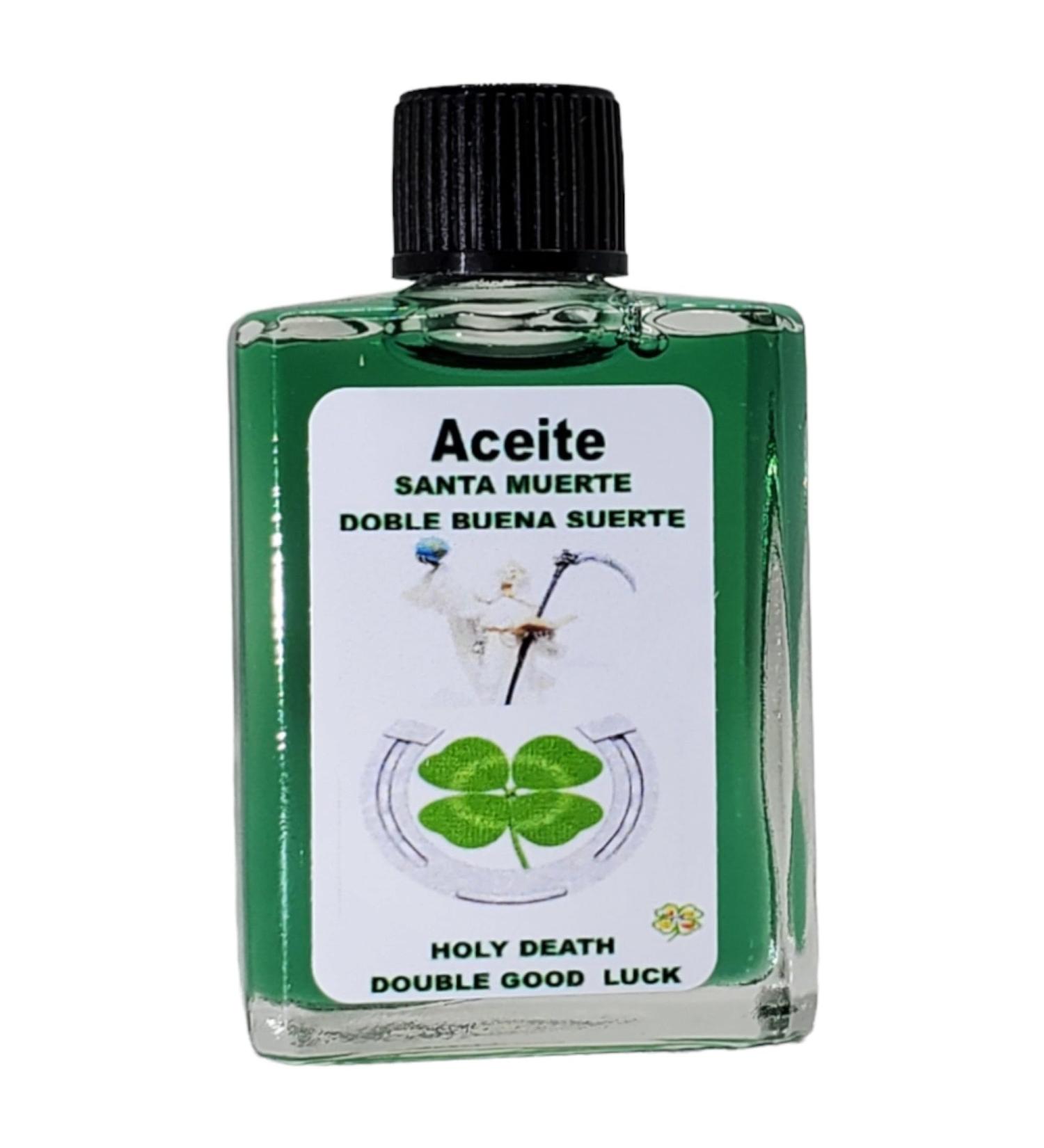 Holy Death & Double Good Luck Oil (Santa Muerte X Doble Buena Suerte Aceite)- Spiritual Strength & Fortune - Clear Paths & Attract Abundance with Santisima Murete-0.5 FL OZ (3 Pack) - Buy Online on GoSupps.com