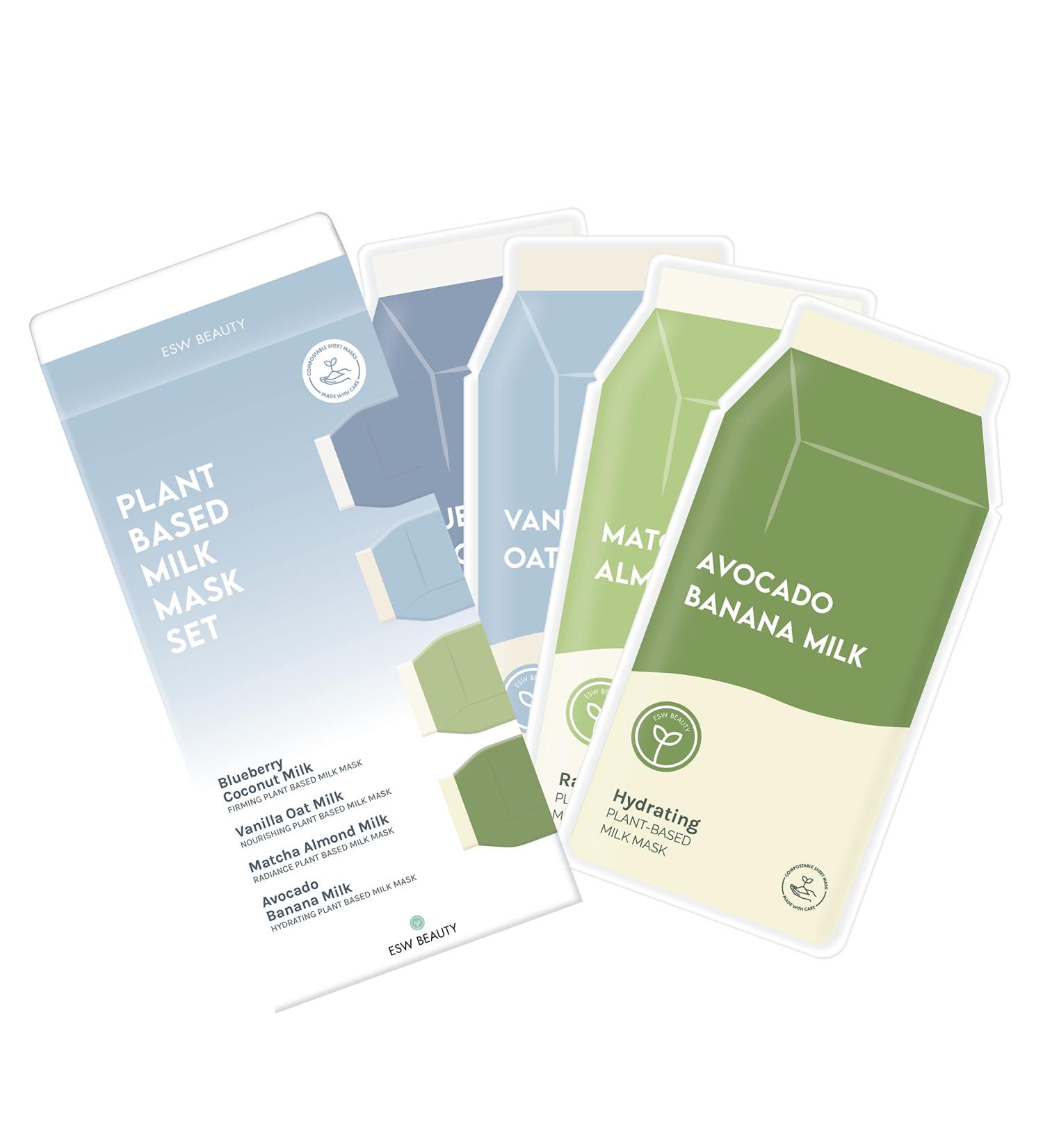 ESW Beauty Plant-Based Milk Mask Set | Hydrating & Nourishing Face Masks for All Skin Types - International Shipping Available - Buy Online on GoSupps.com