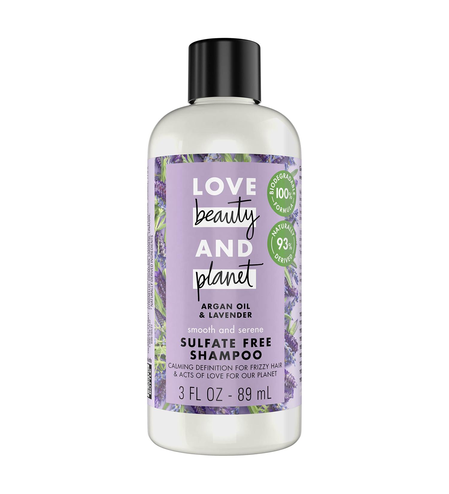 Love Beauty and Planet Smooth & Serene Argan Oil Lavender Shampoo 3 oz - Nourishing Hair Care - Buy Online on GoSupps.com