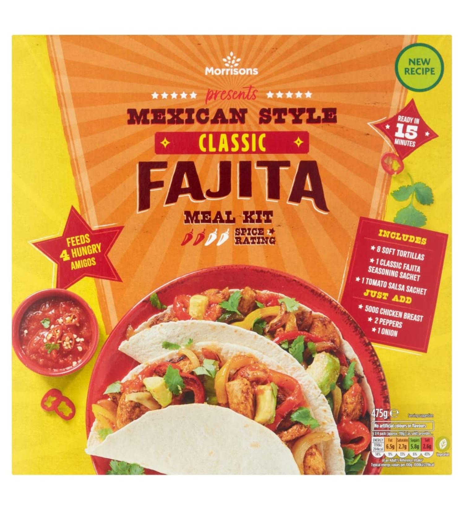 Morrisons Mexican Style Classic Fajita Meal Kit 475g