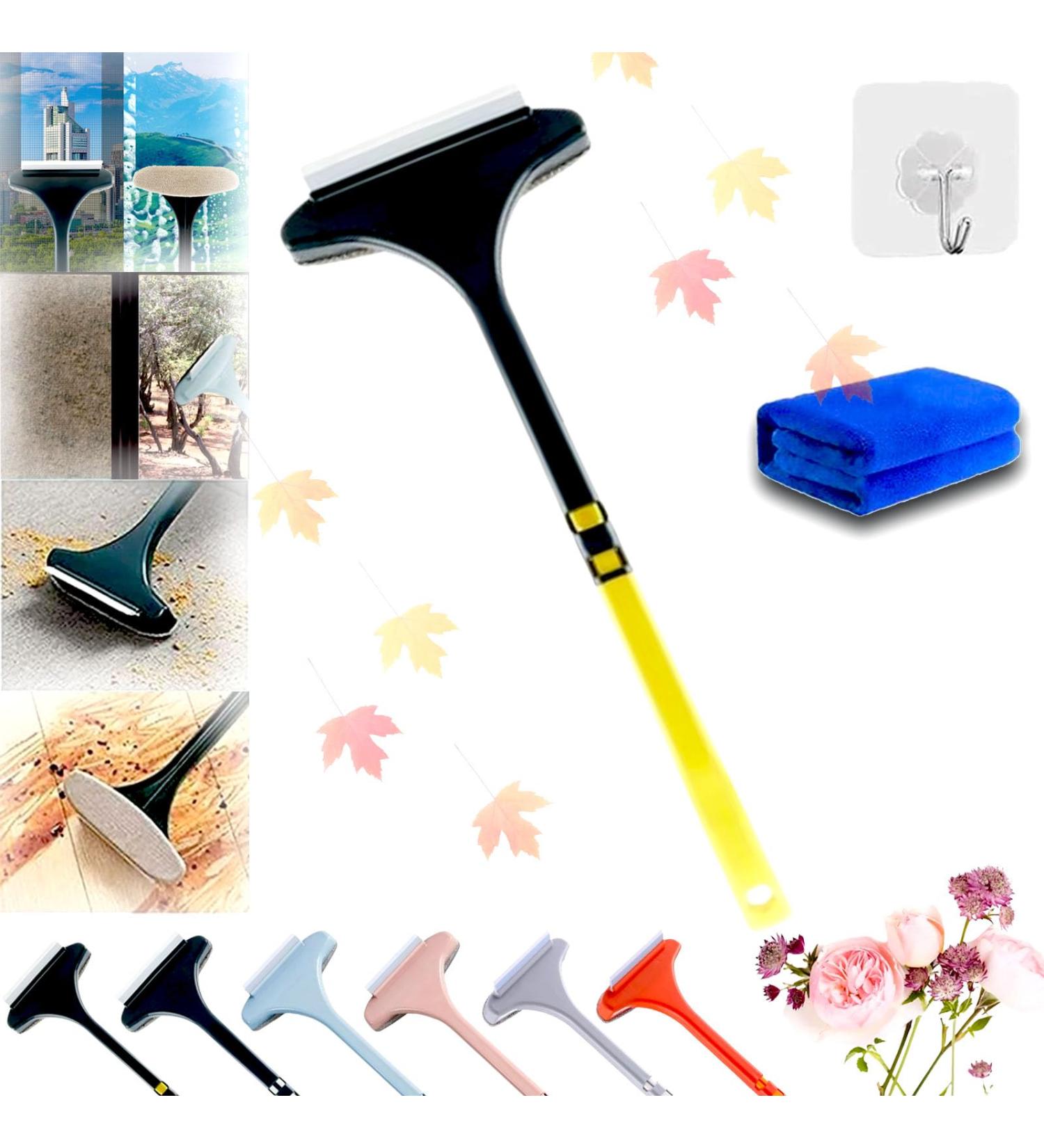 LONGLUAN 2 in 1 Mesh Cleaner Brush 2 in 1 Window Mesh Cleaning Brush Multi-functional Sponge and Mesh Cleaning Tool 2 in 1 Mesh Cleaner Brush Can Also Serve as a Window Scraper (Yellow) - Buy Online on GoSupps.com