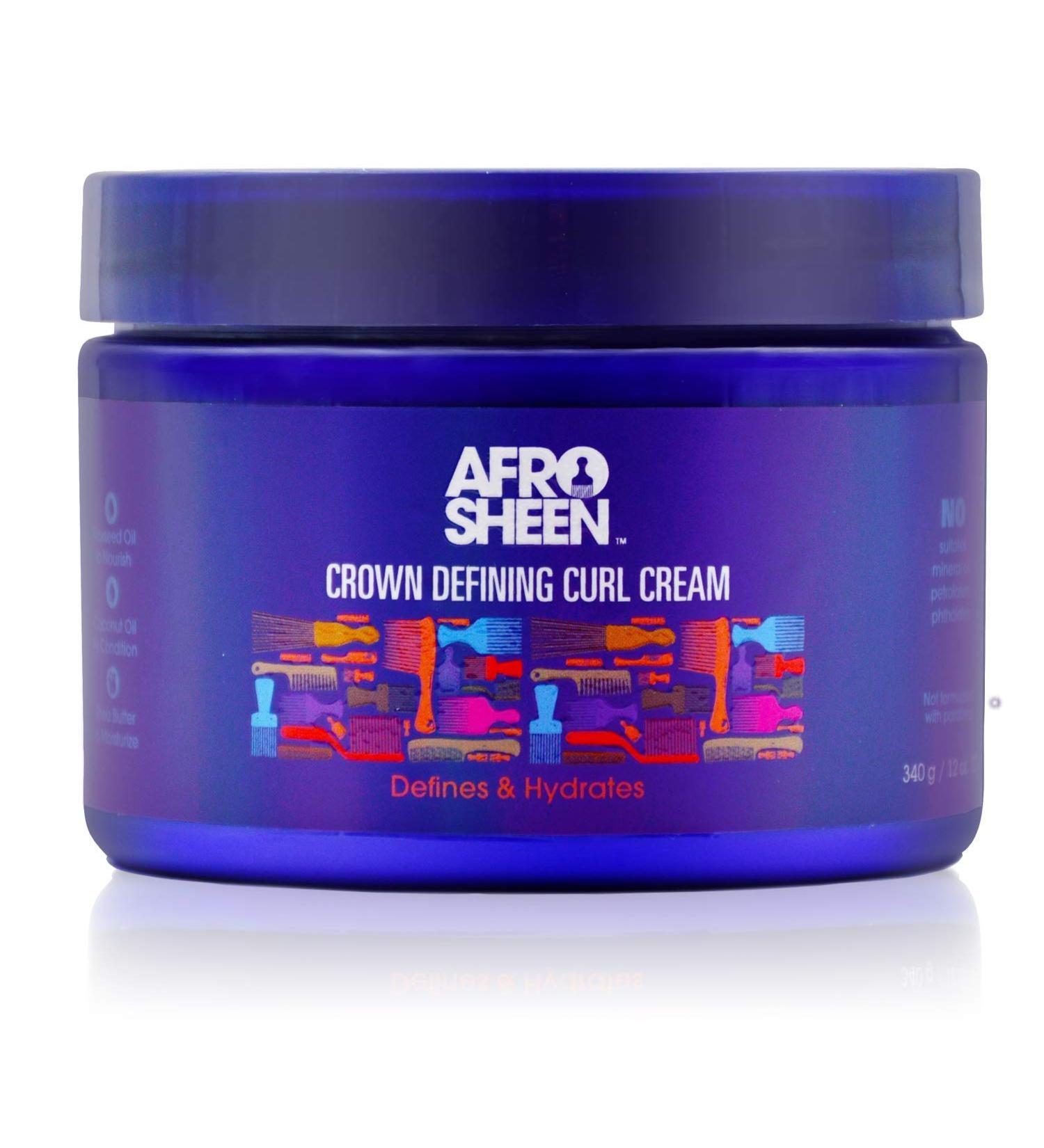 Afro Sheen Crown Defining Curl Cream with Shea Butter & Coconut Oil | 12 Oz Pack - Buy Online on GoSupps.com