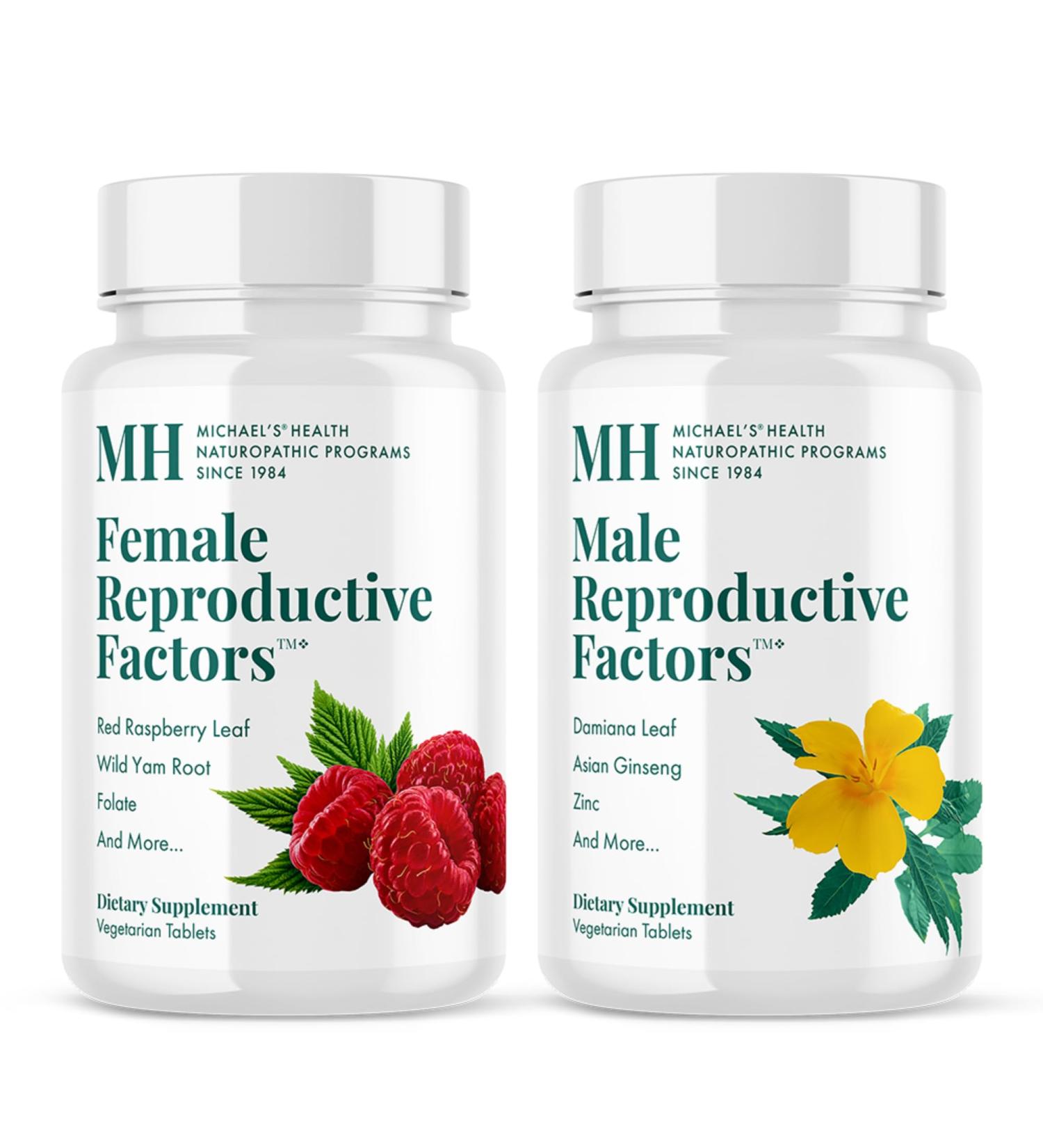 MICHAEL'S Health Naturopathic Programs Male & Female Reproductive Factors Couples' Pack - 60 Vegetarian Tablets Per Bottle - Nutrients for Conception Support - 20 Servings Per Bottle - Buy Online on GoSupps.com