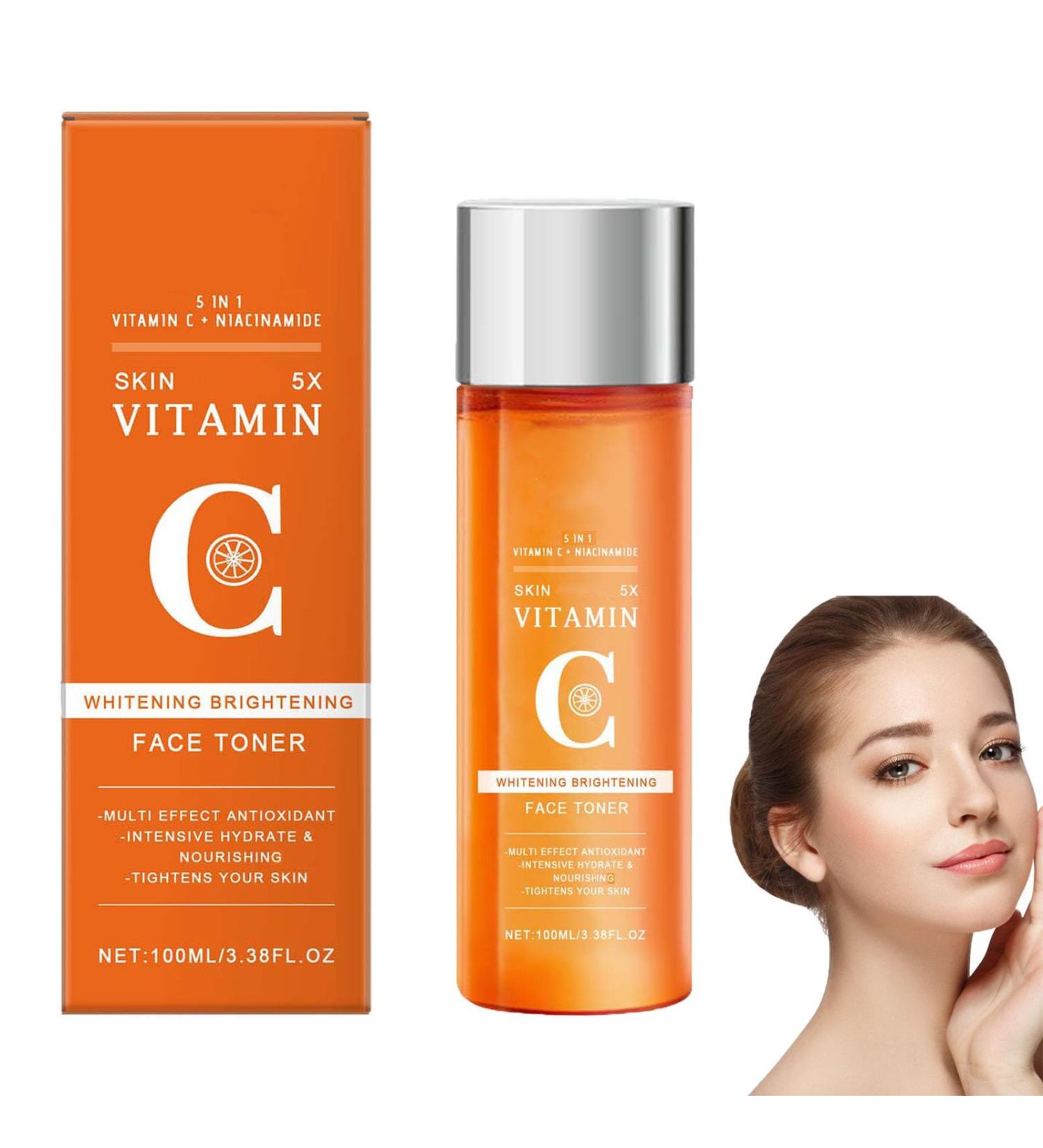  homomdy 5-in-1 Vitamin C Facial Toner Anti-Aging Brightening for Dark Spots Evens Skin Tone Moisturizes and Softens Skin Anti-Wrinkle (1 pc) - Buy Online on GoSupps.com