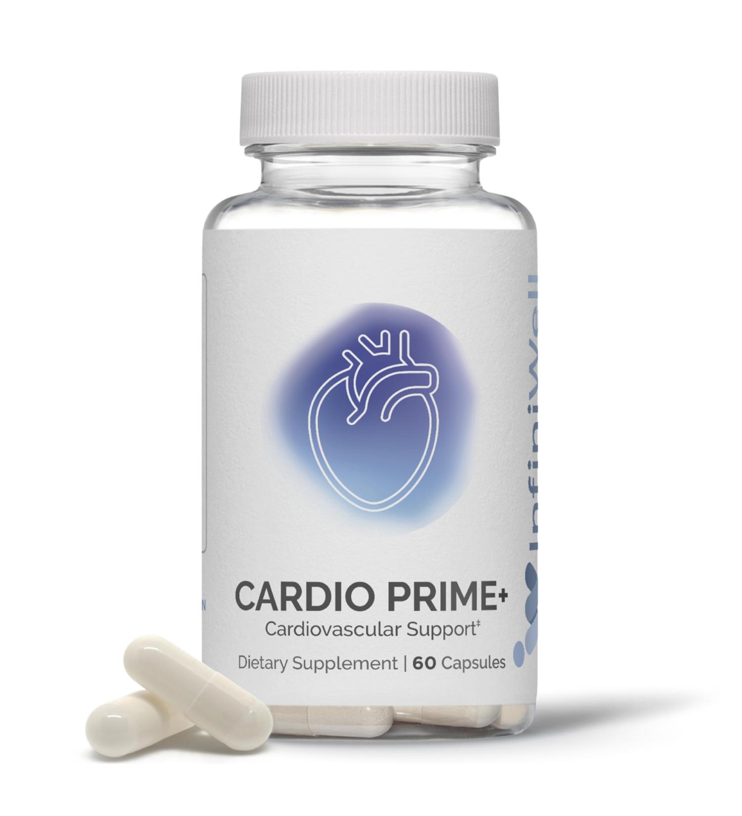 InfiniWell InfinWell Cardio Prime+ Heart Health Supplements - Antioxidants & Innovative Peptides for Cardiometabolic Health - NAD3 & Nattokinase for A Healthy Heart & Metabolic Balance (60 Capsules) - Buy Online on GoSupps.com