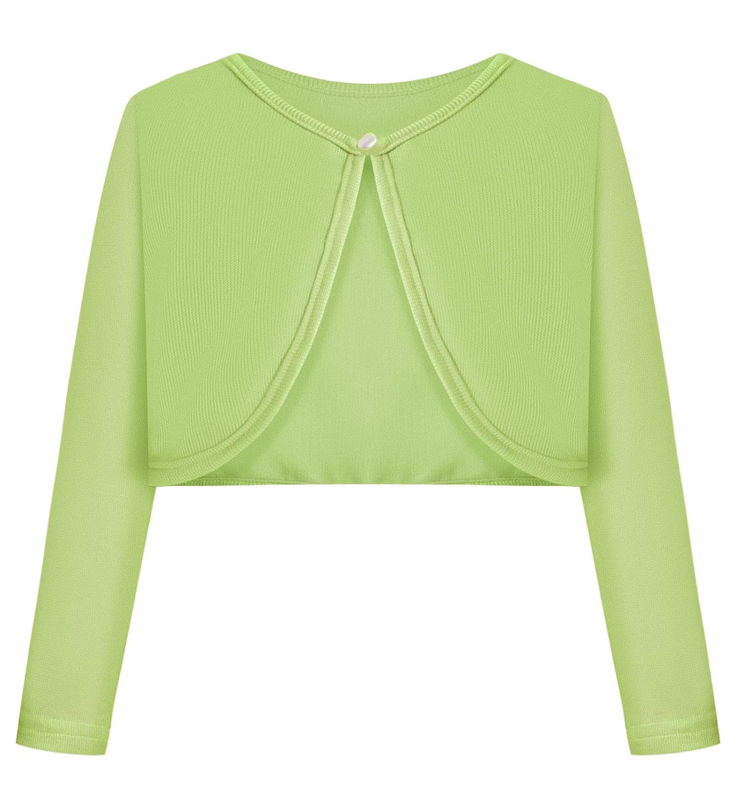 Bonny Billy Girls Green Knitted Cotton Cardigan Shrug - Size 4-5 Years - Buy Online on GoSupps.com