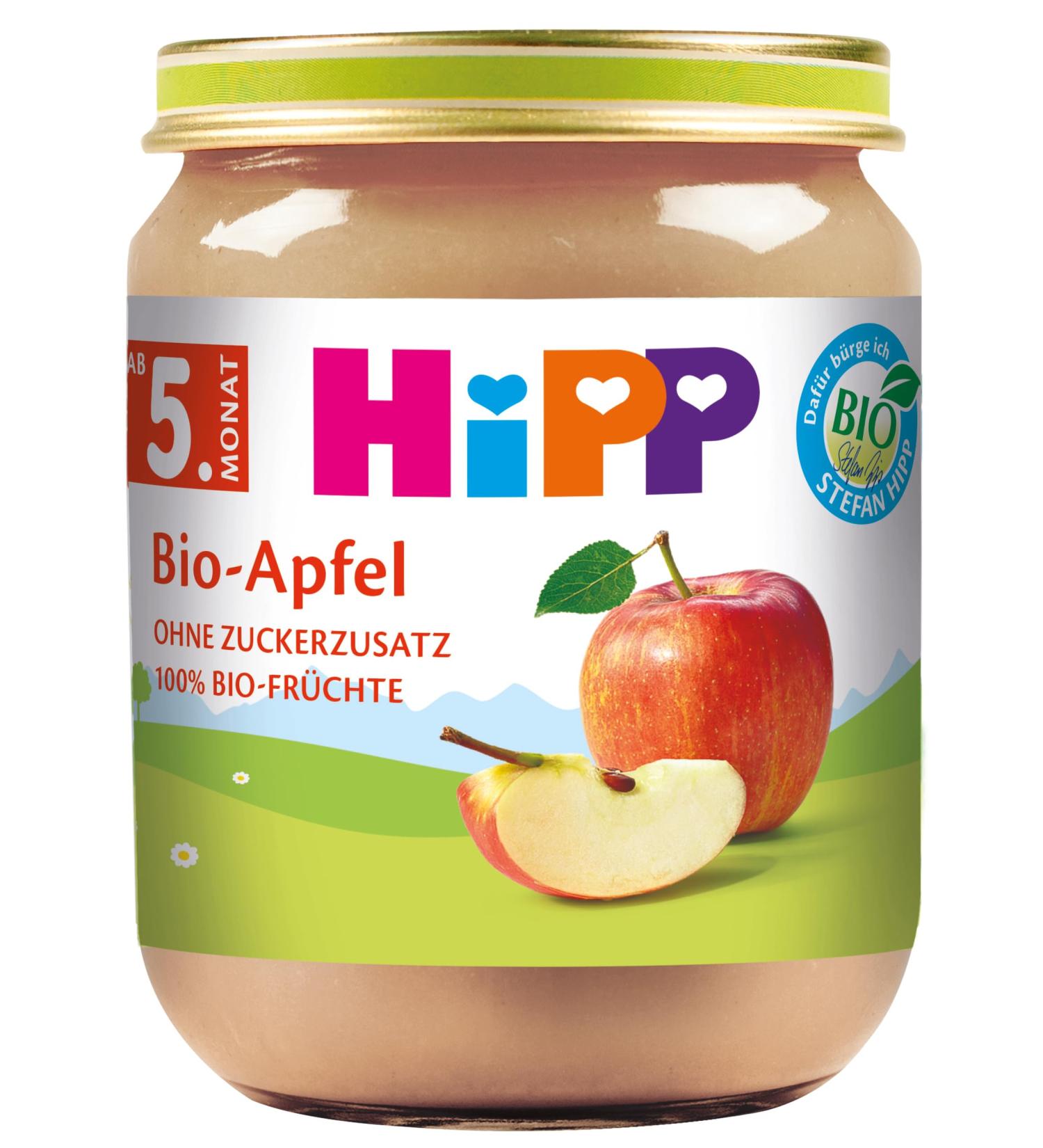HiPP Fruits Organic Apple Pack of 6 (6 x 125 g) H 4220 Apple 125g 125g Apple
