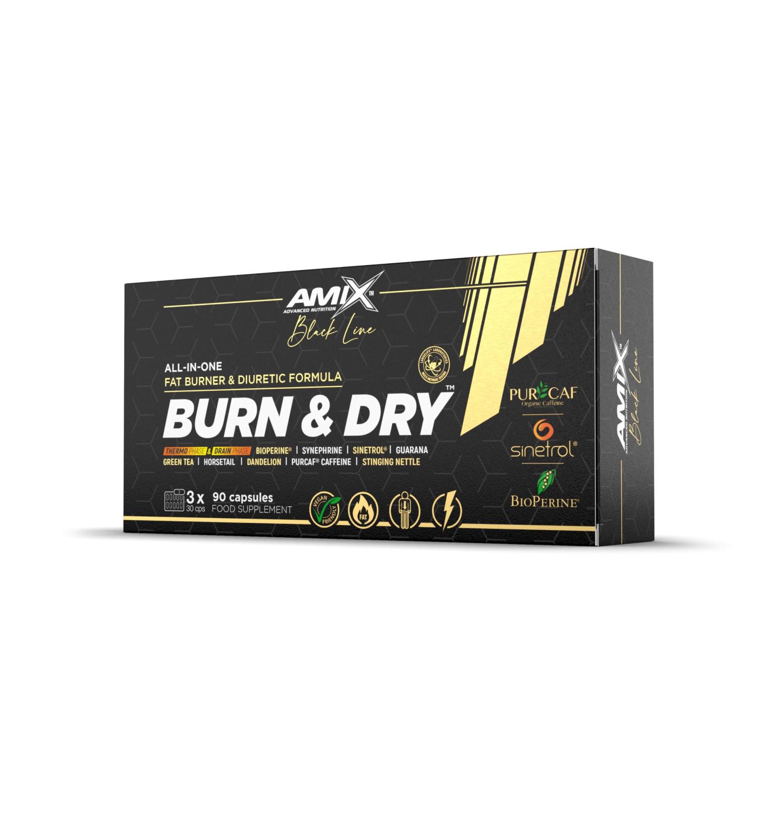 Amix Black Line Burn & Dry 90 Caps - Buy Online on GoSupps.com