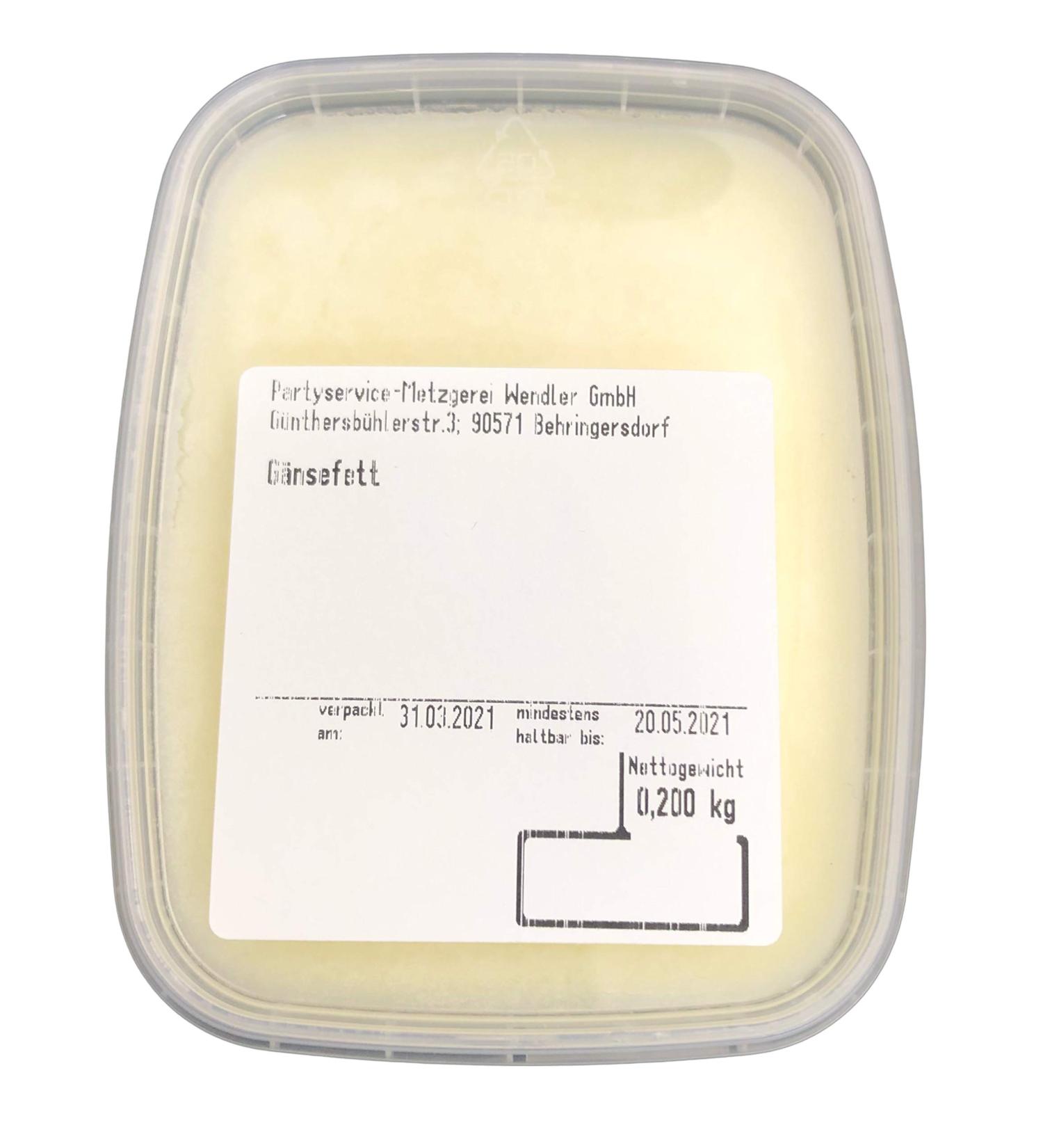 Unseasoned Homemade Goose Fat (200g) - Premium Quality for Cooking & Baking | International Shipping Available - Buy Online on GoSupps.com